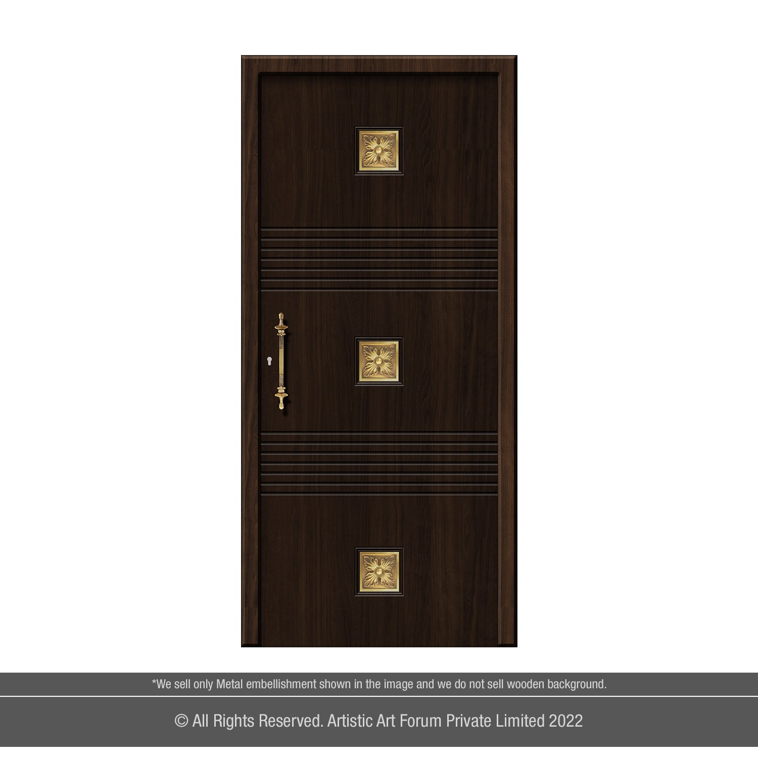 Flower Metal Door Embellishment | For Internal and Entrance Door Design