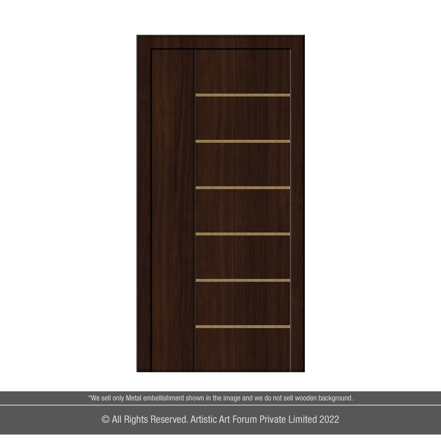 Brass Strips Door Design for Entrance and Internal Doors