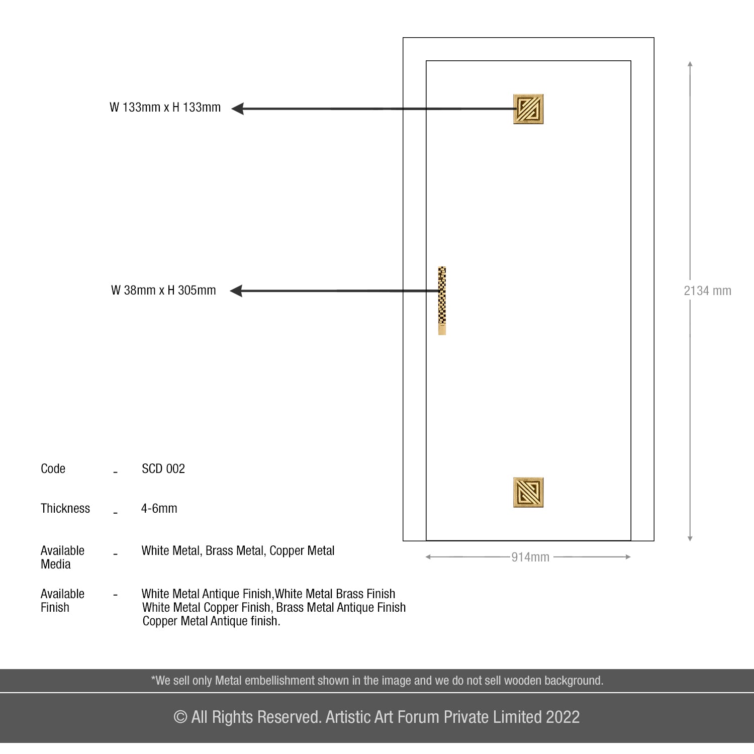 Simple Brass Door Designs |  For Internal and Front Door Design