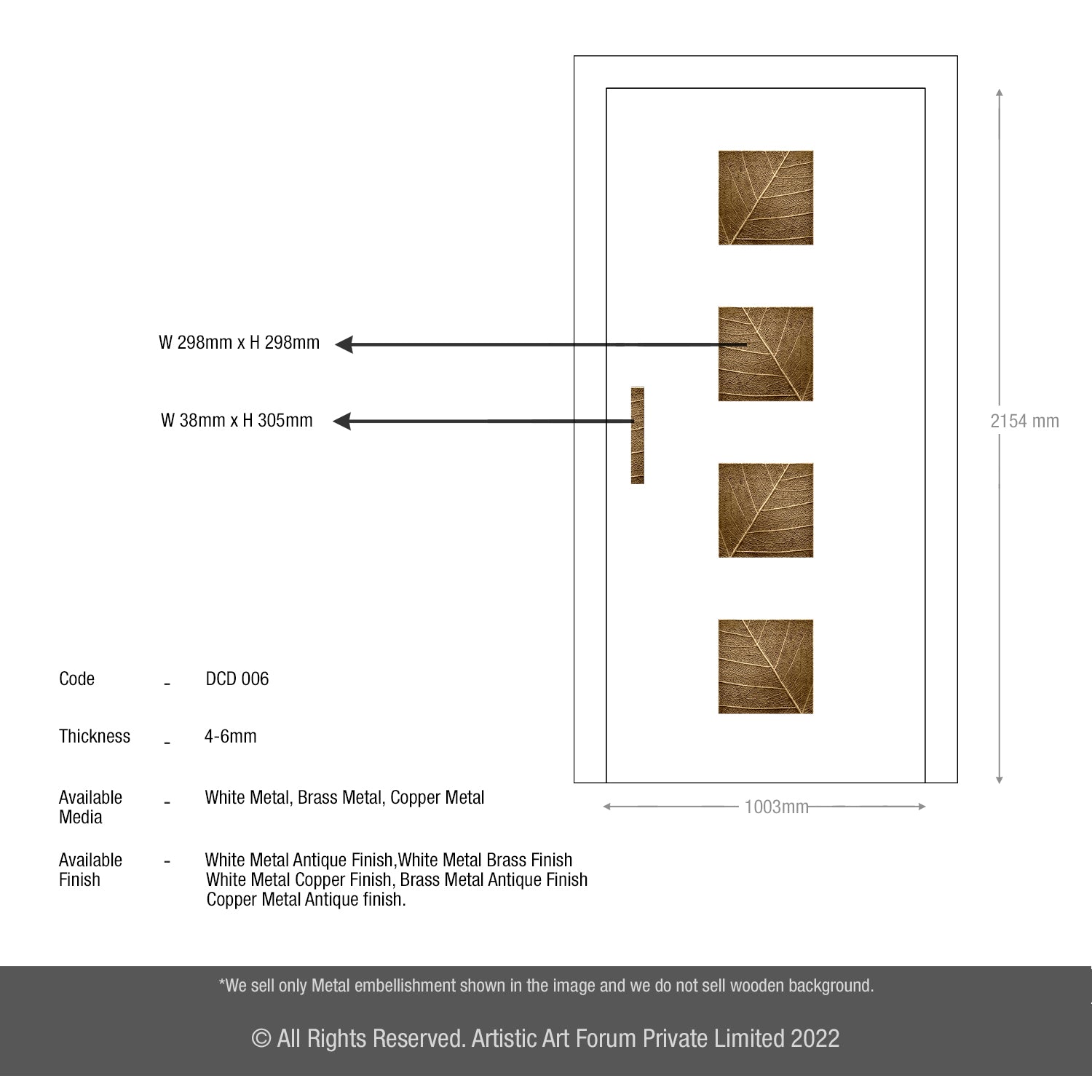 Main Door Embellishment |  For Internal and Entrance Door Design