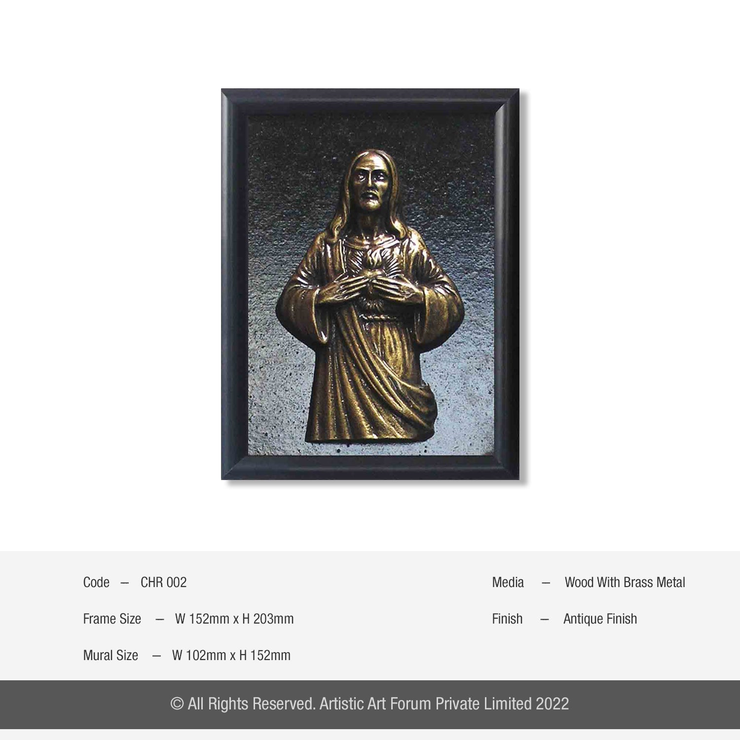 Jesus Brass Metal Antique Finish - Artistick's Online