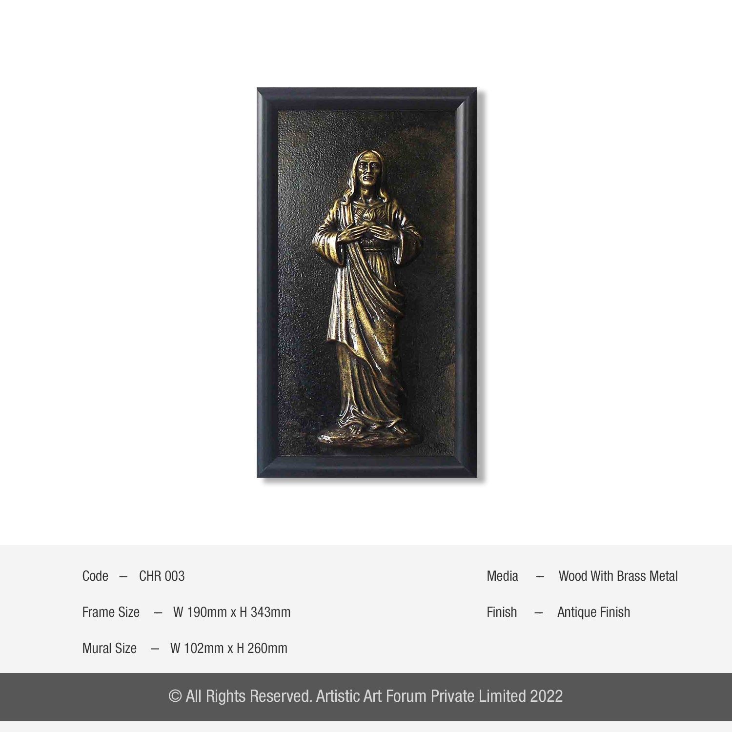 Jesus Brass Metal Antique Finish - Artistick's Online
