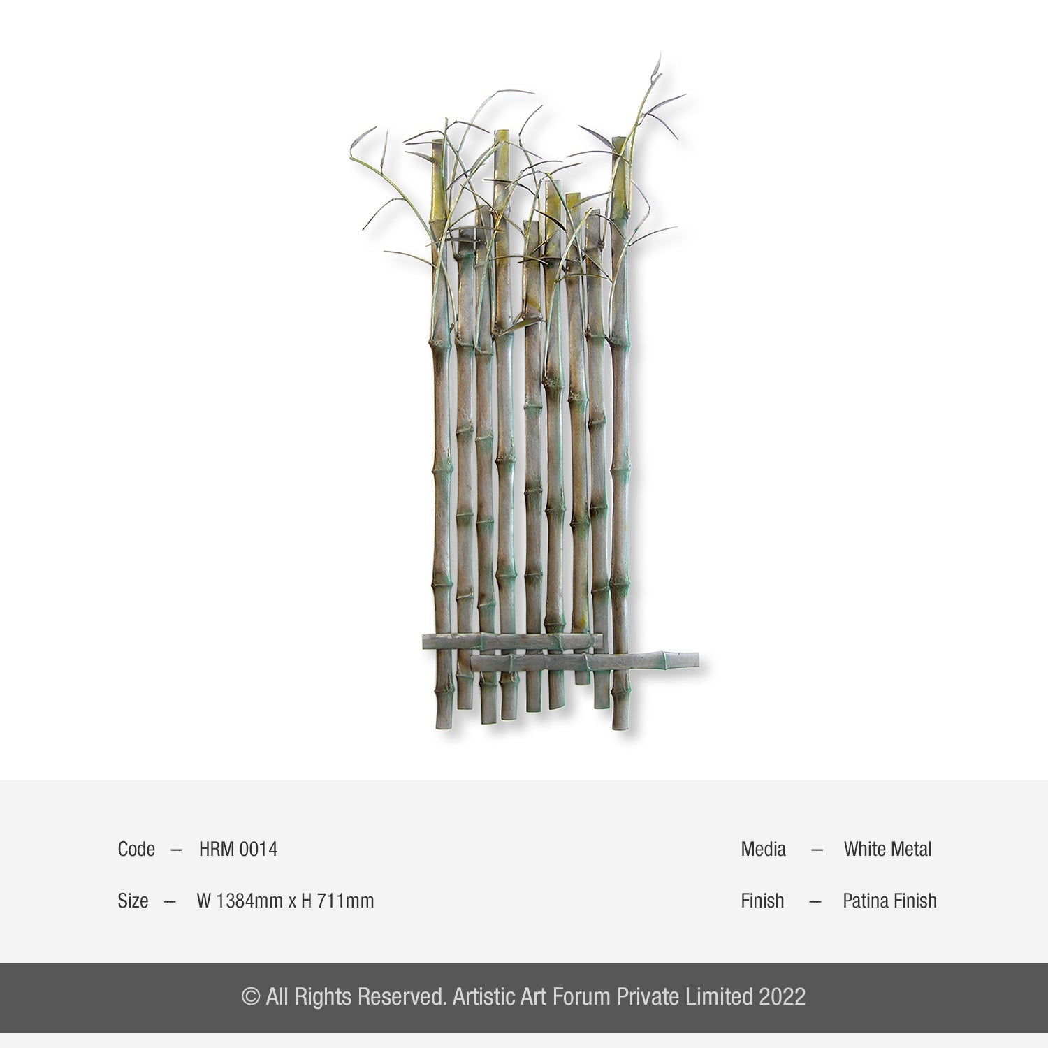 Rattan White metal antique finish - Artistick's Online