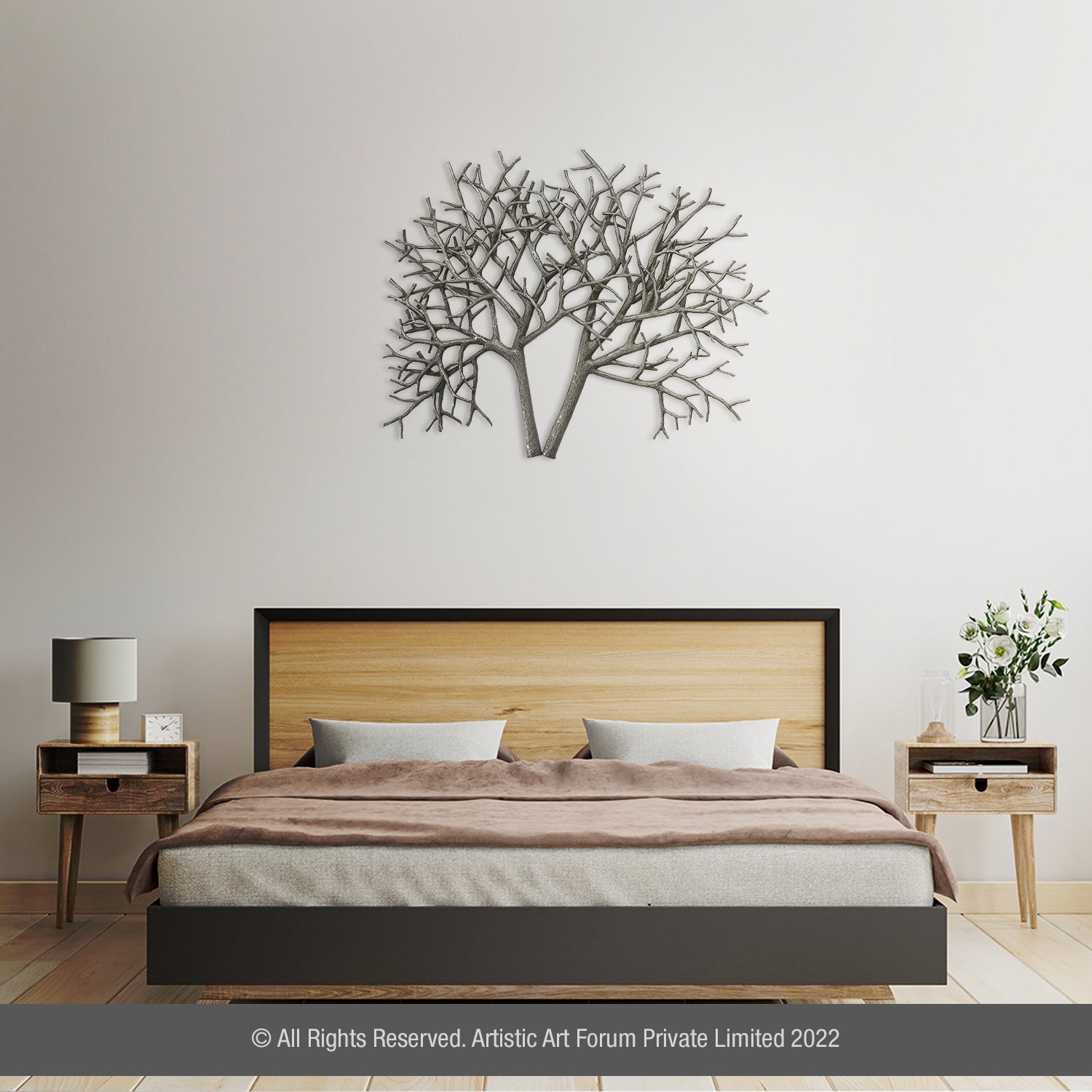 Brush Wood White metal antique finish - Artistick's Online