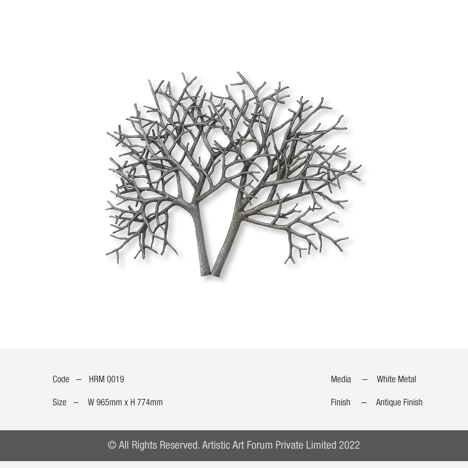 Brush Wood White metal antique finish - Artistick's Online