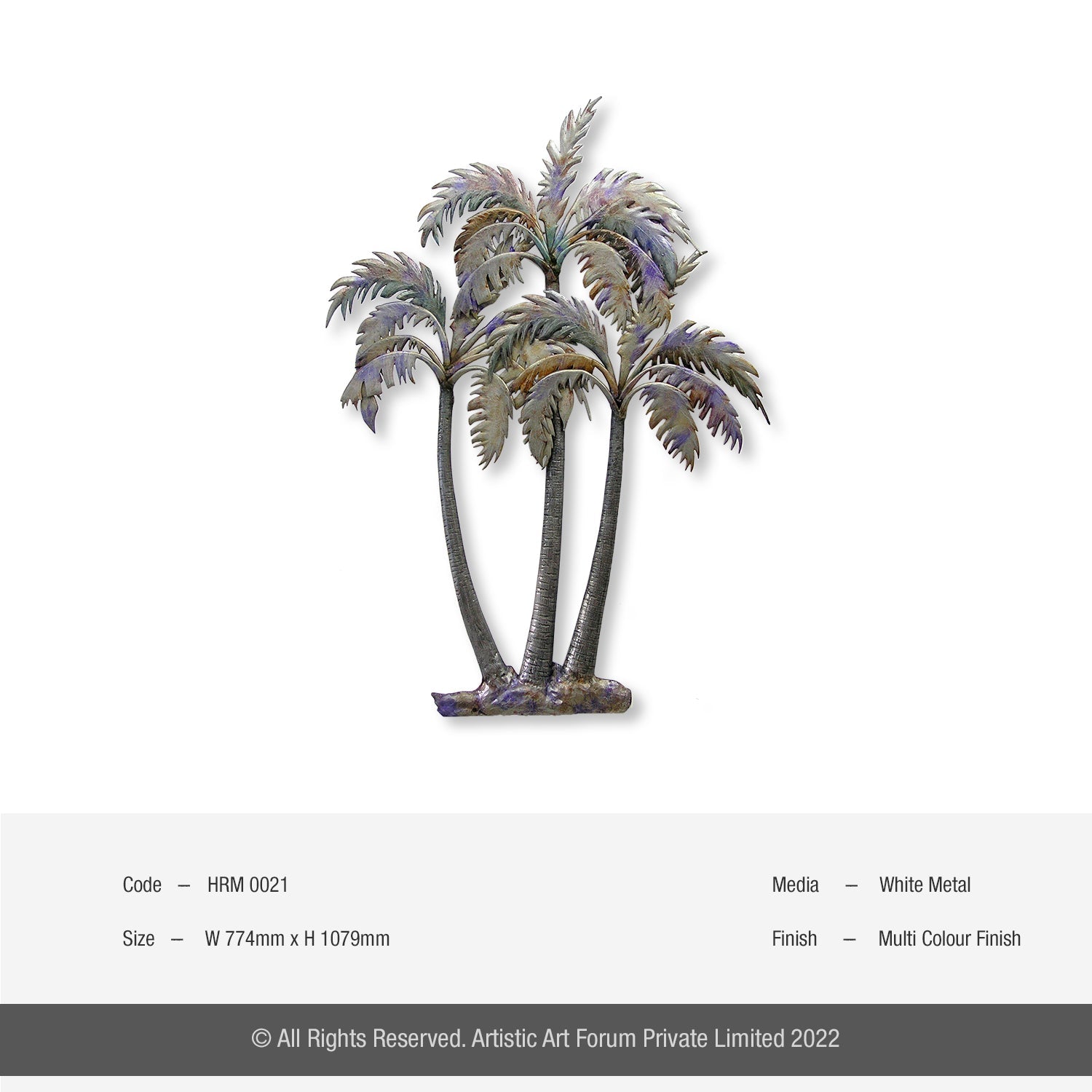 Cycad White metal antique finish - Artistick's Online