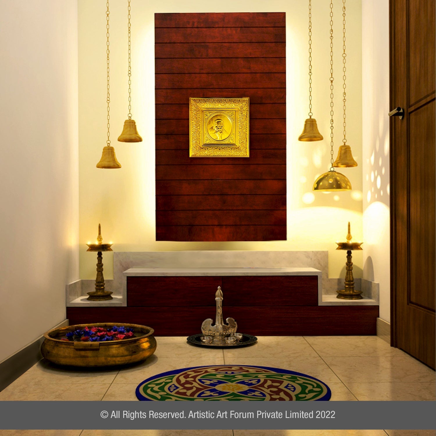 Seshadri Swamigal WM gold Plated - Artistick's Online