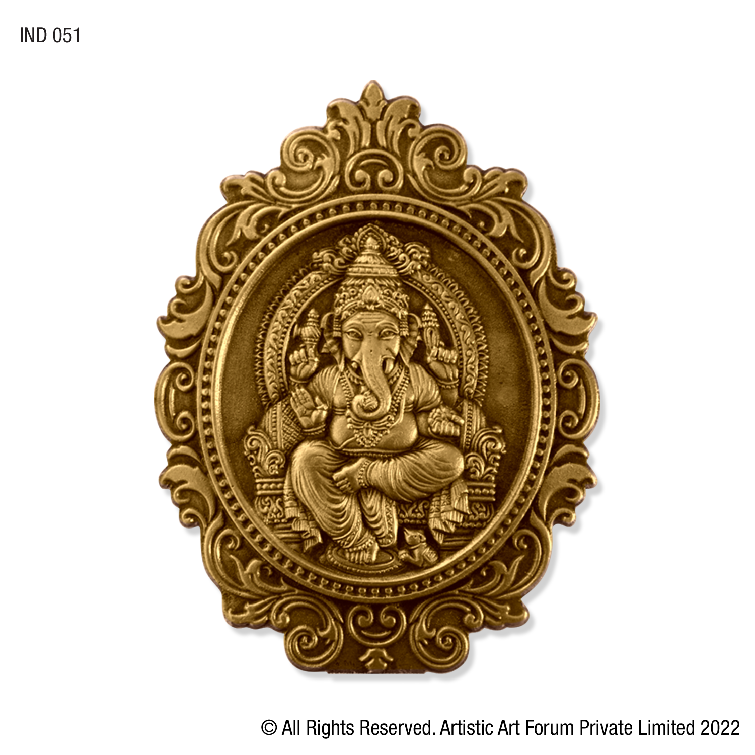 Ganesha Brass Metal Antique Finish - Artistick's Online