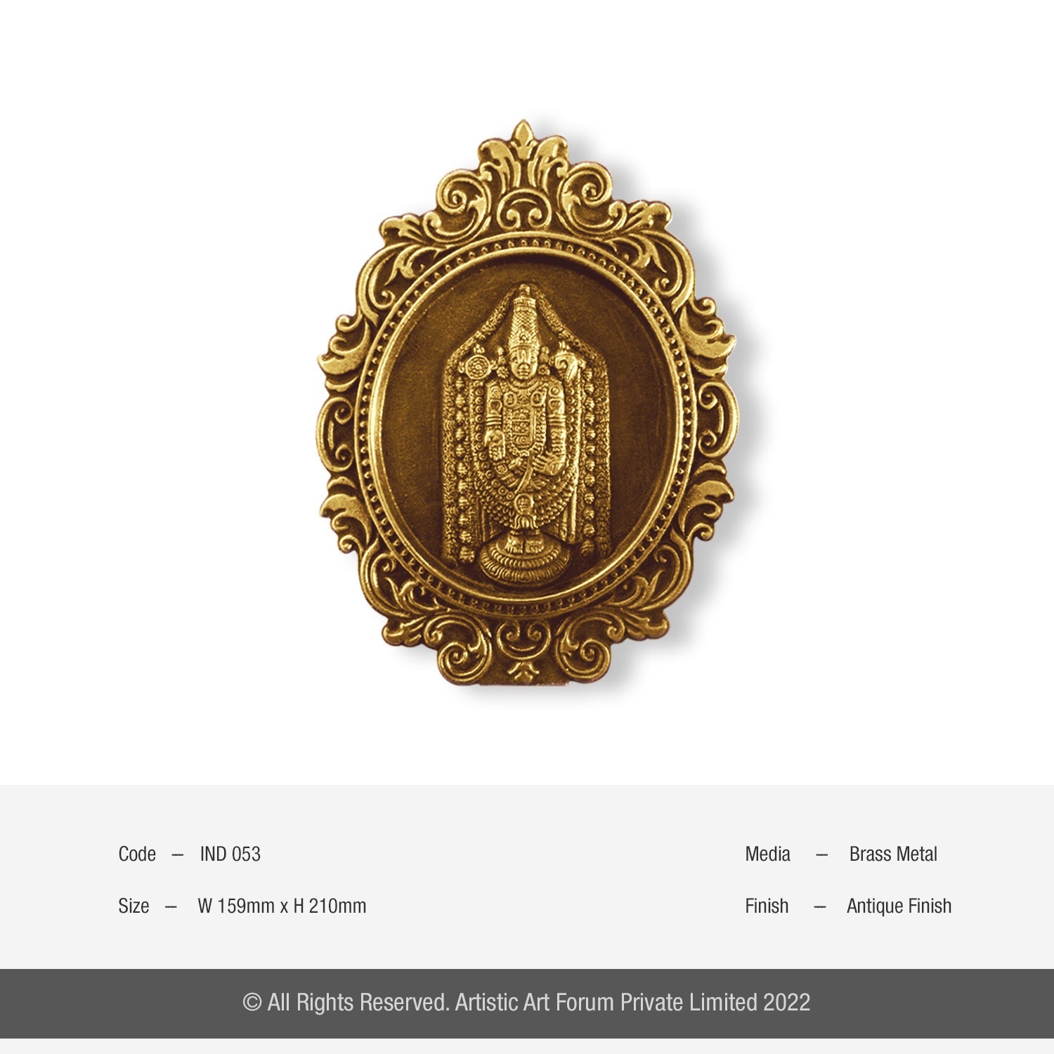 Perumal Brass Metal Antique Finish - Artistick's Online