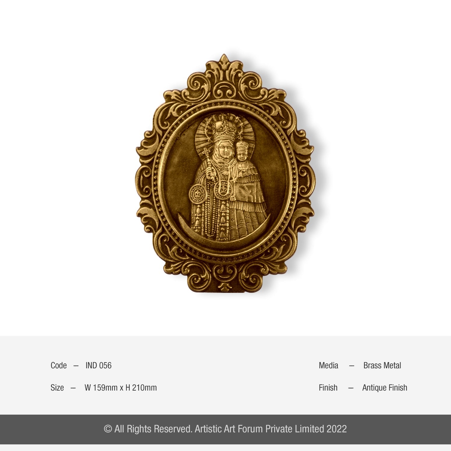 Madha Brass Metal Antique Finish - Artistick's Online