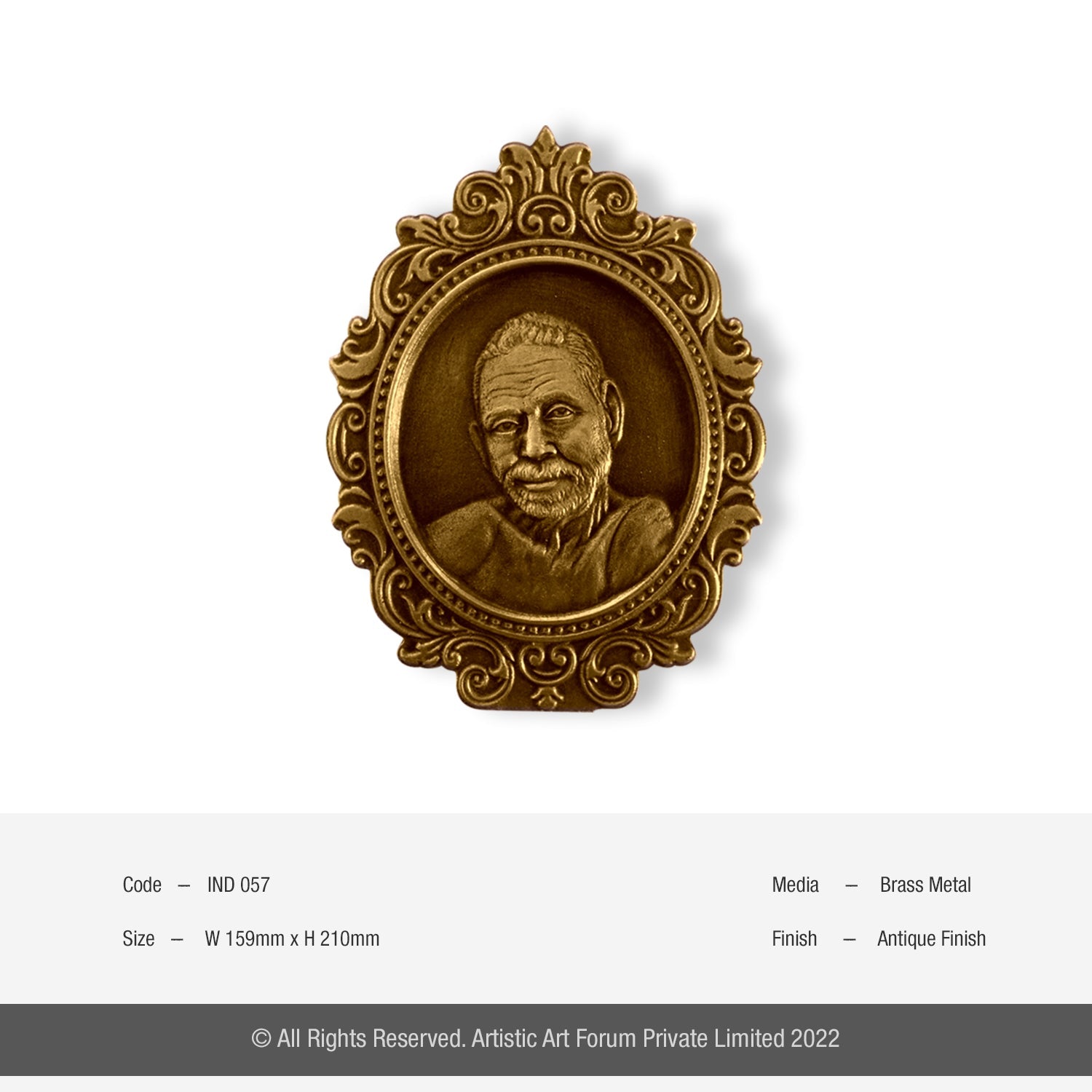 Old Man Brass Metal Antique Finish - Artistick's Online