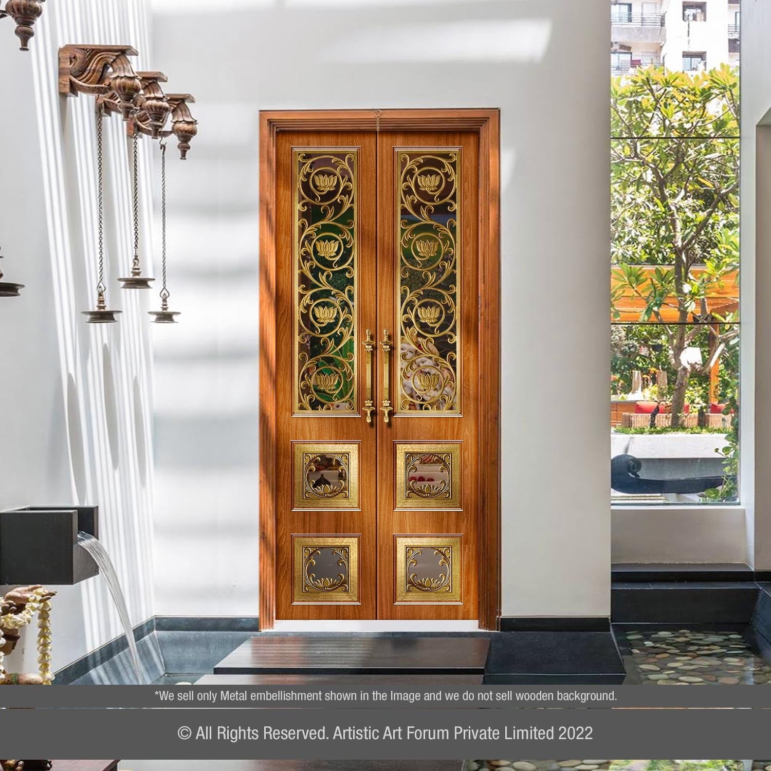 Grill & Bell Accessories For Pooja Door Design | For Pooja Room Design