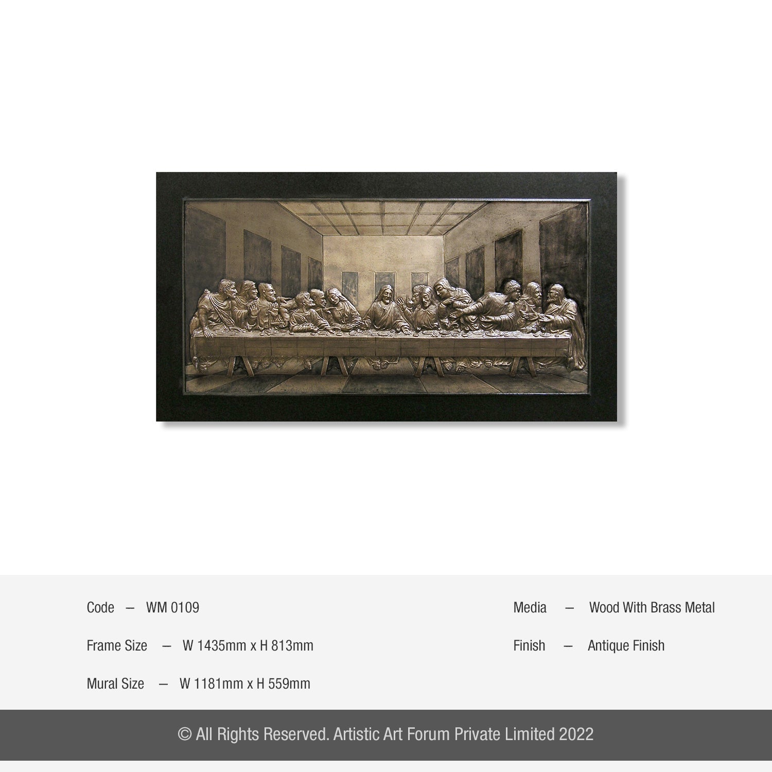 Lastsupper White Metal Antique Finish - Artistick's Online