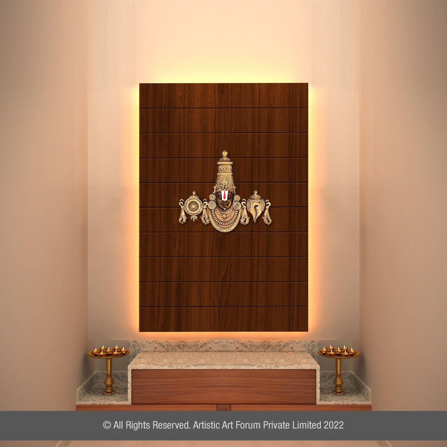 Elegant Tirupati Balaji wall hanging made from white metal antique finish for divine home décor