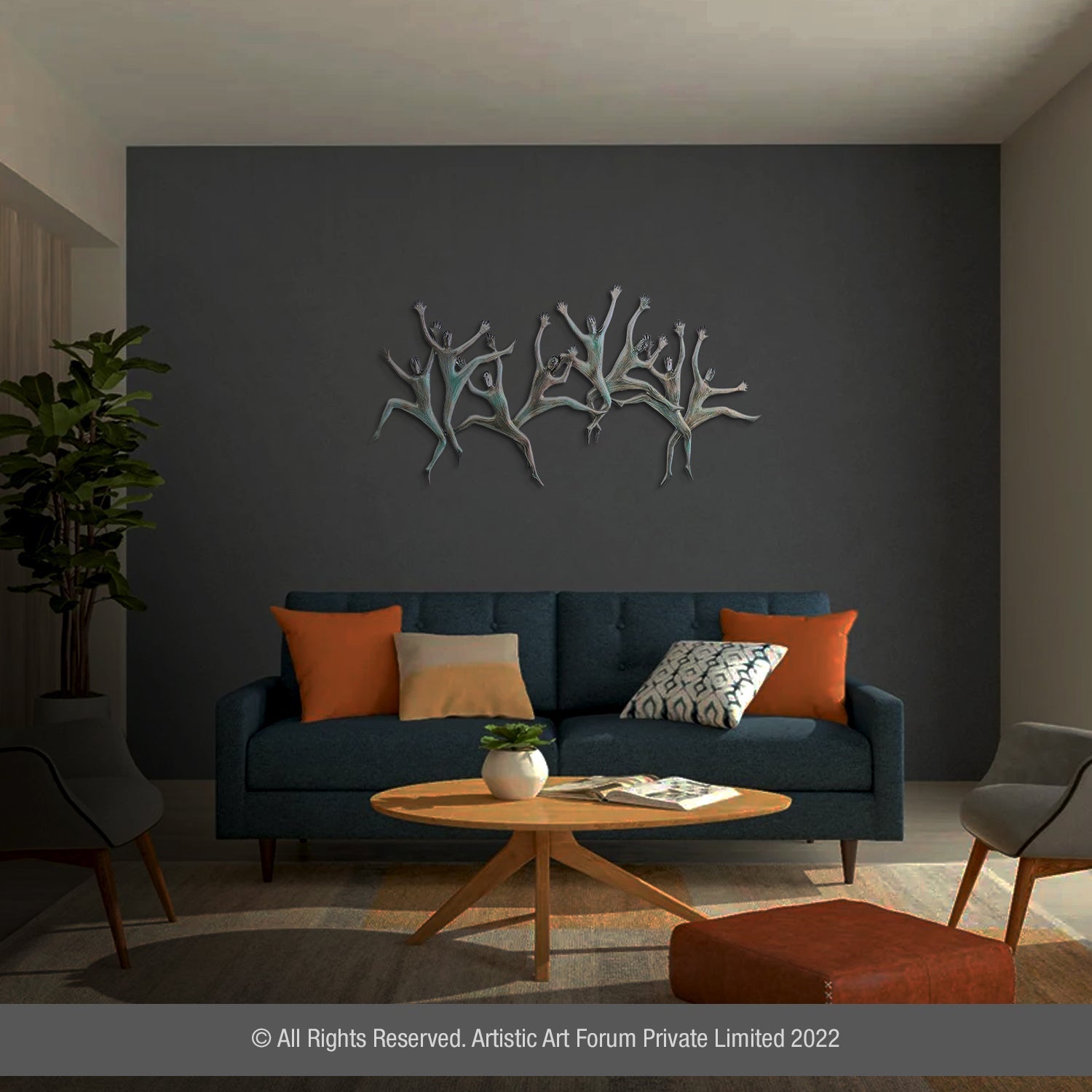 Unique handcrafted metal wall art décor to add charm to modern interiors