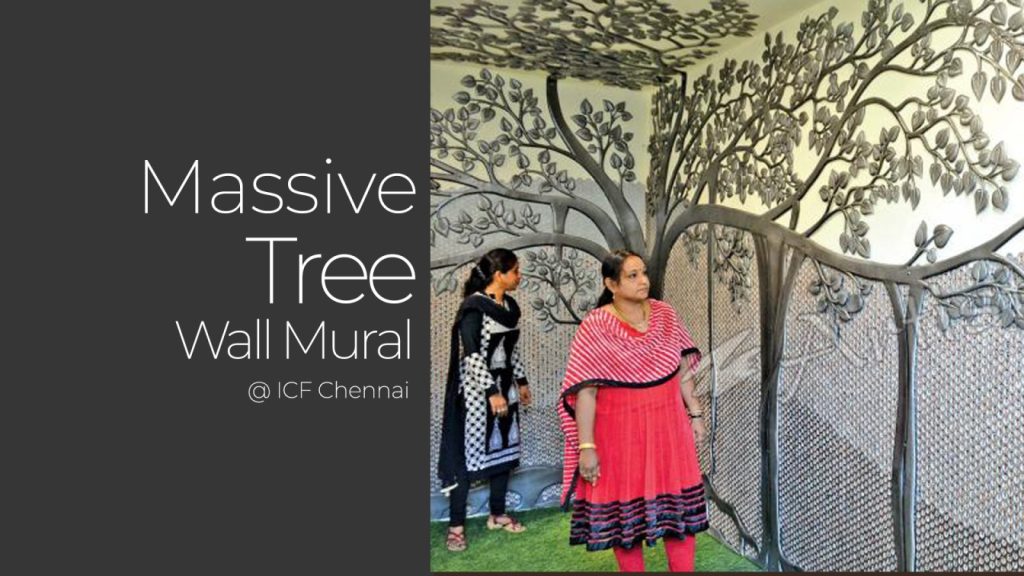 Massive Tree Wall Mural Honoring 11,300 Employees At Icf Administrative Building