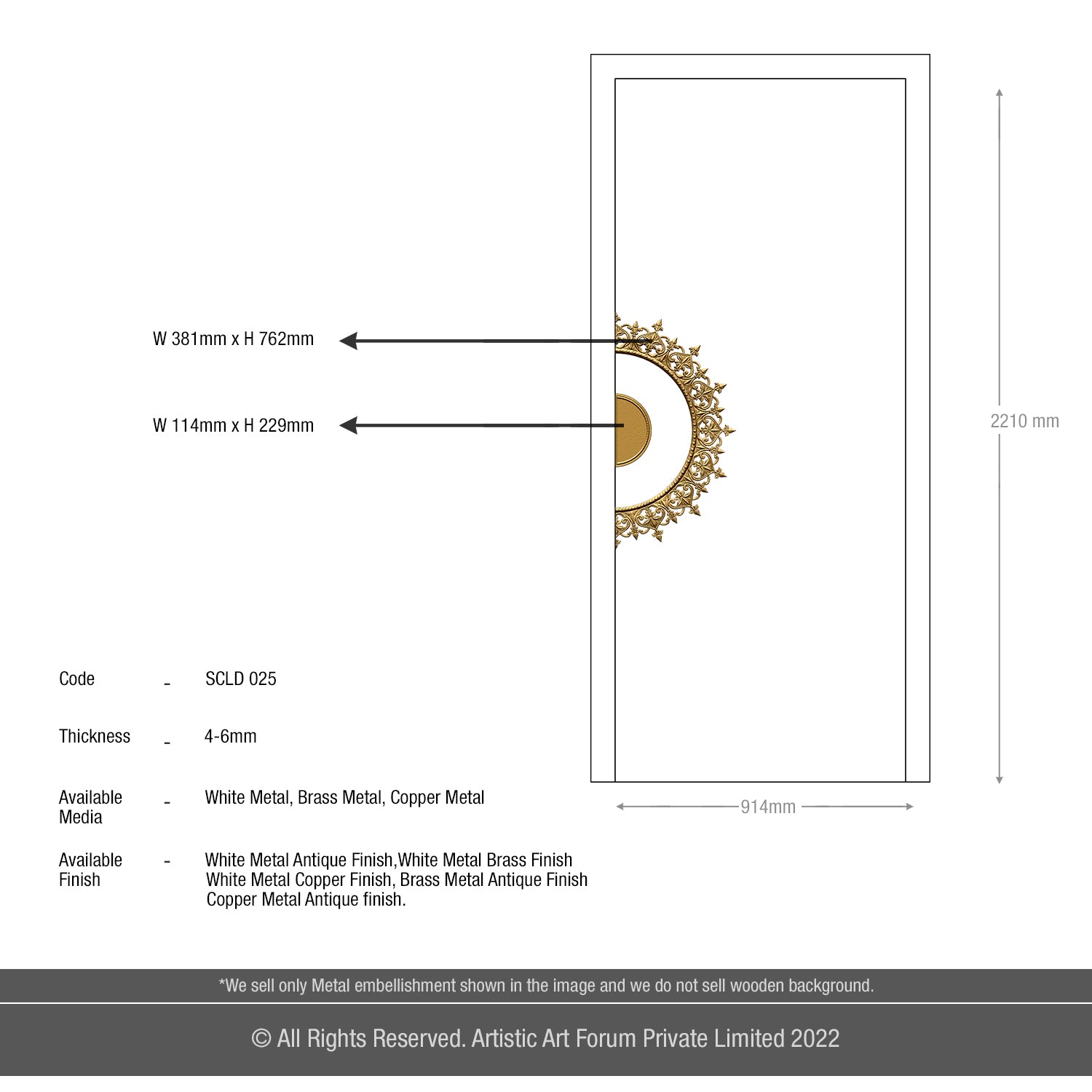 Half Circle Metal Door Design |  For Entrance and Internal Door