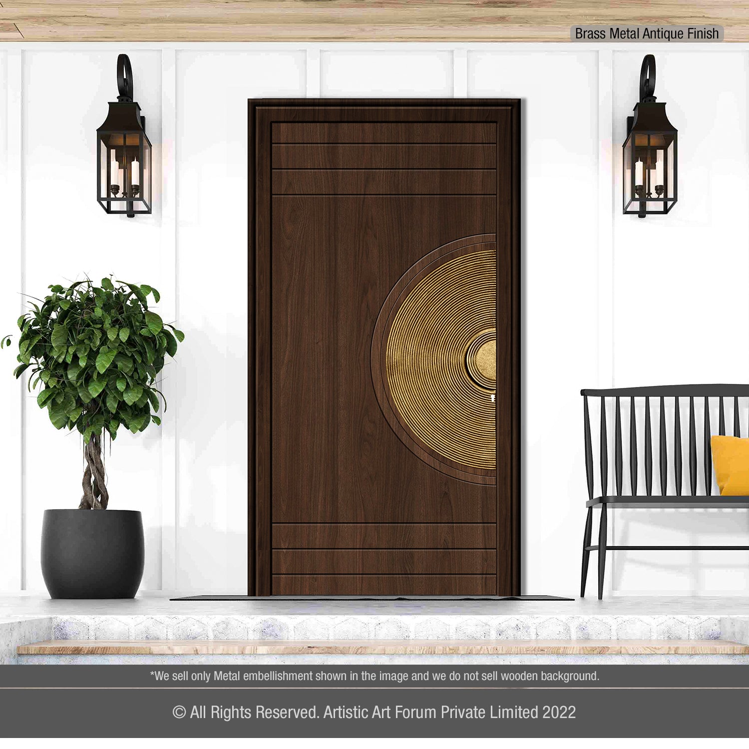 Half Circle Main Door Embellishment |  For Internal and Entrance Door Design