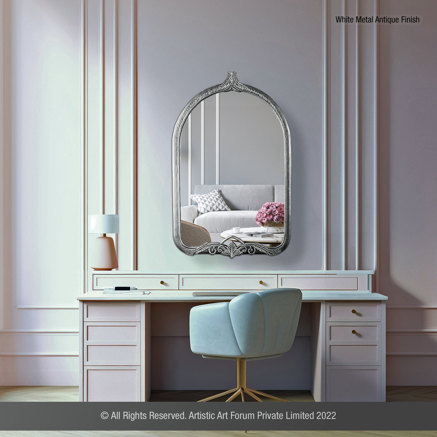 Arch Metal Wall Mirror