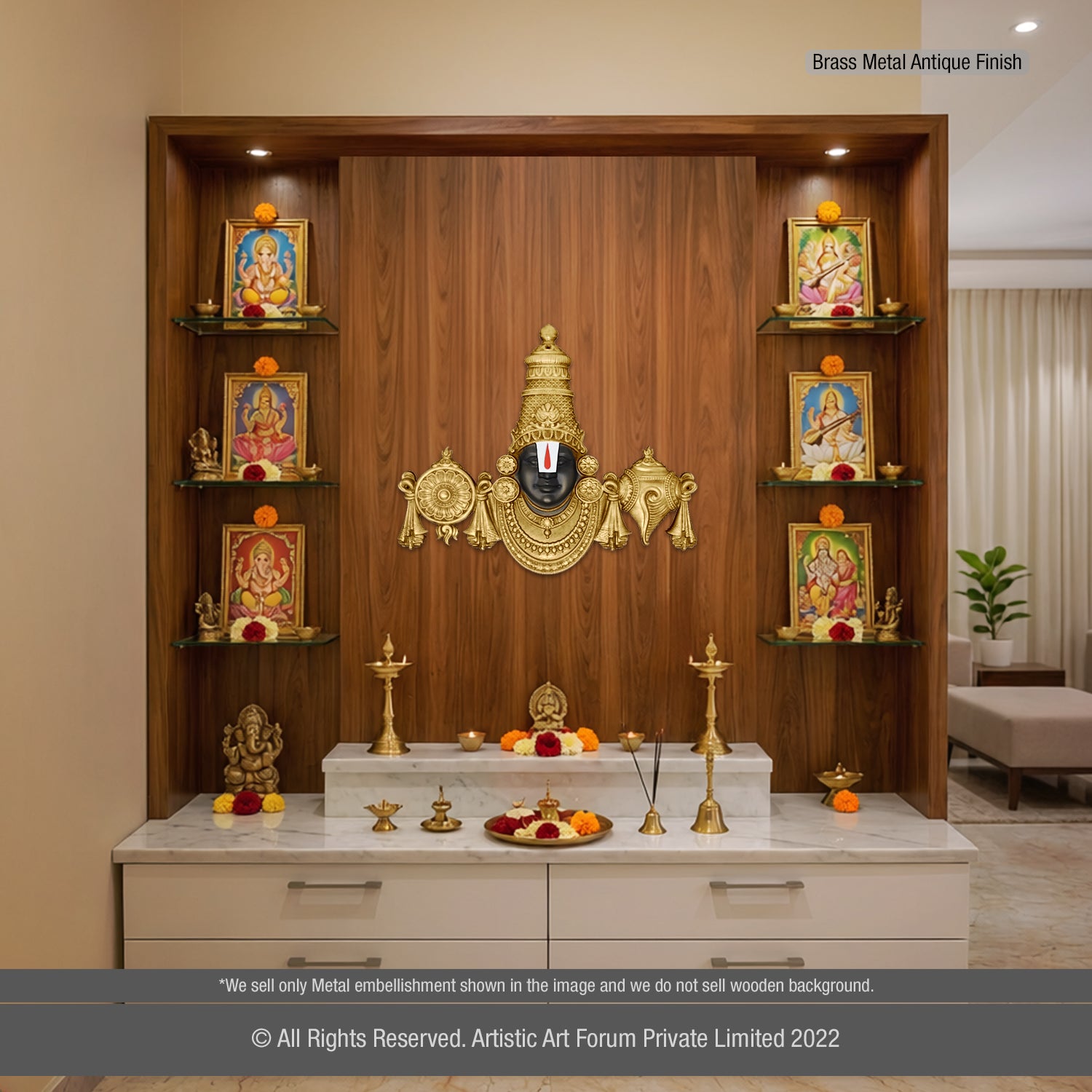 Lord Tirupati Balaji Face Wall Hanging for Home