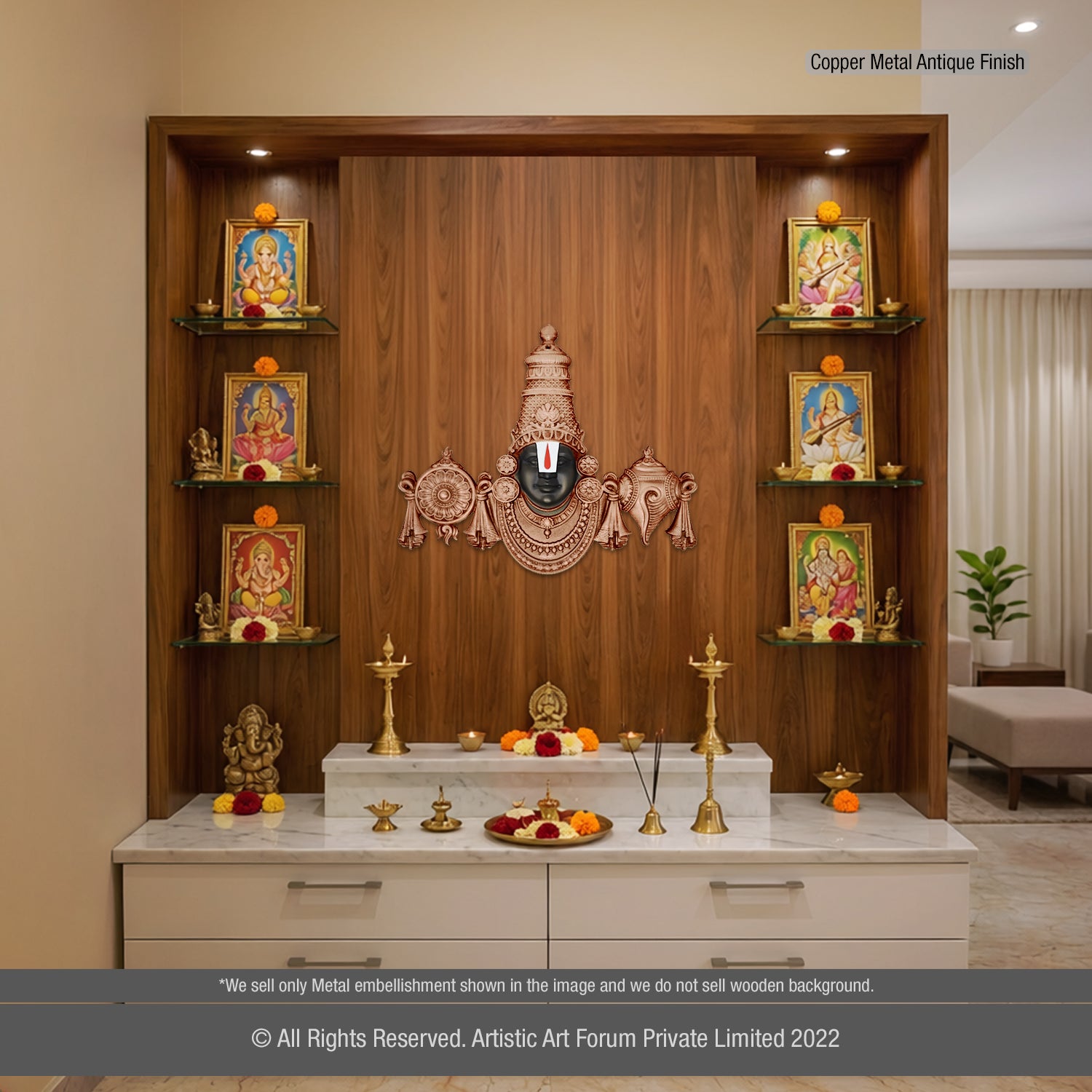 Lord Tirupati Balaji Face Wall Hanging for Home