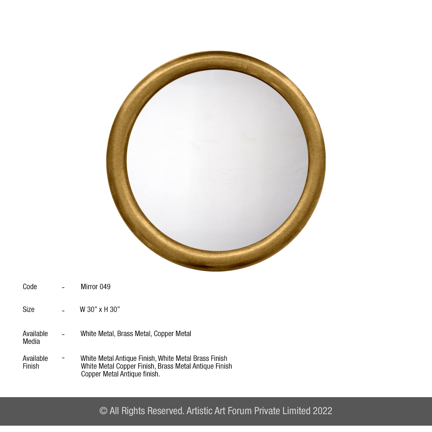Minimalist Round Mirror