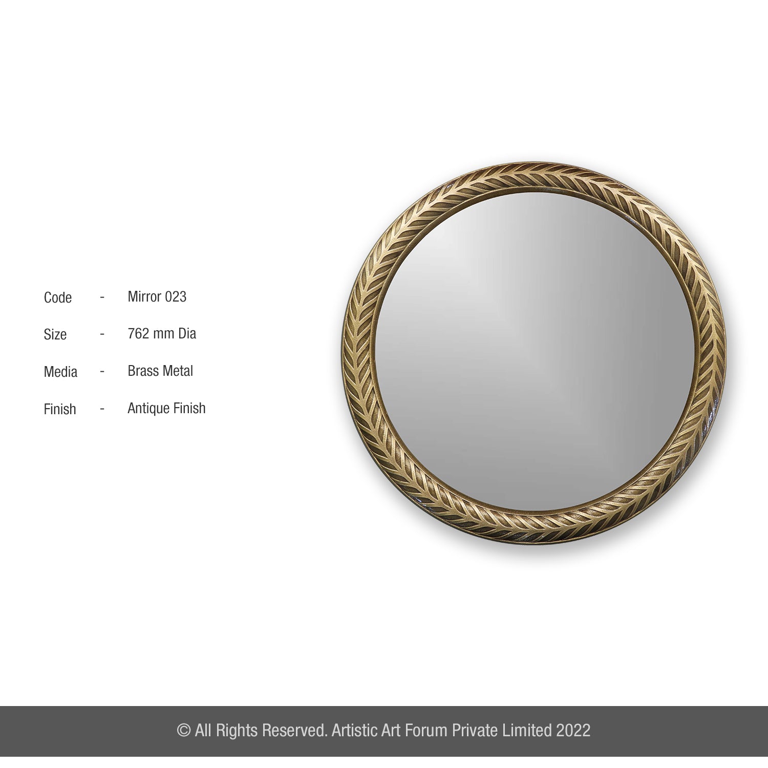 Luxury Round Wall Mirror | For Home Wall Decor