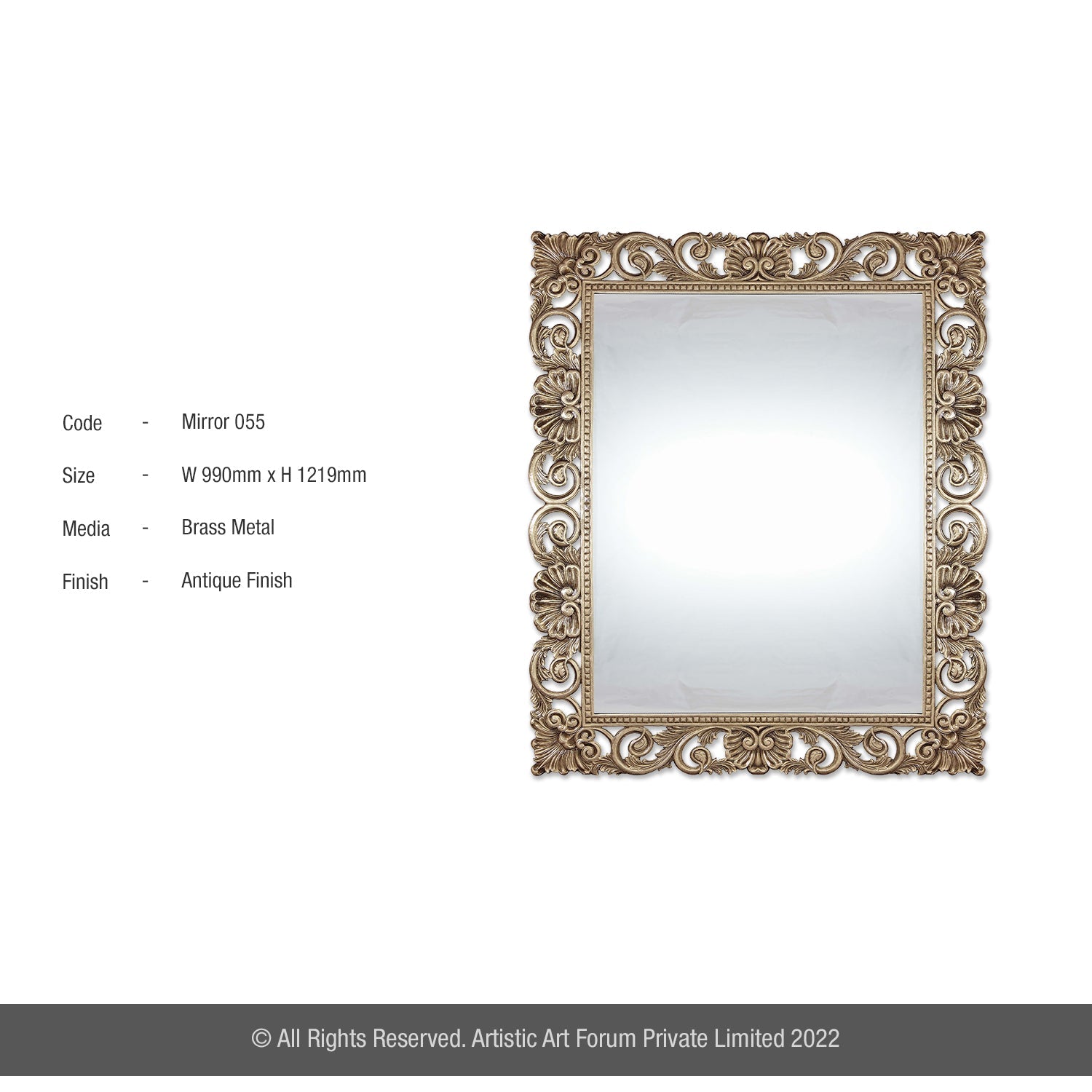 Classic Rectangular Wall Mirror |  For Home Wall Decor