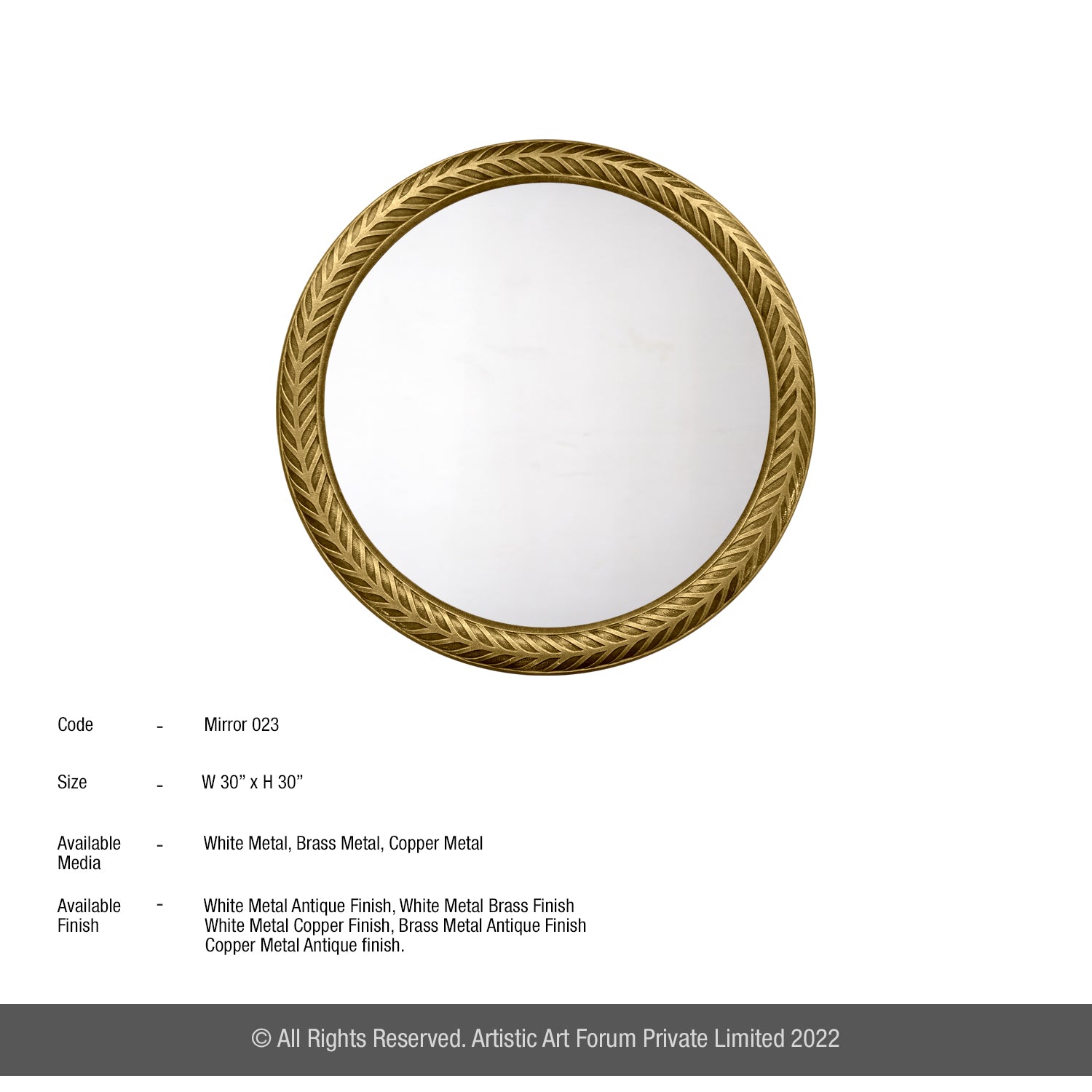 Circle Wall Mirror | For Home Wall Decor