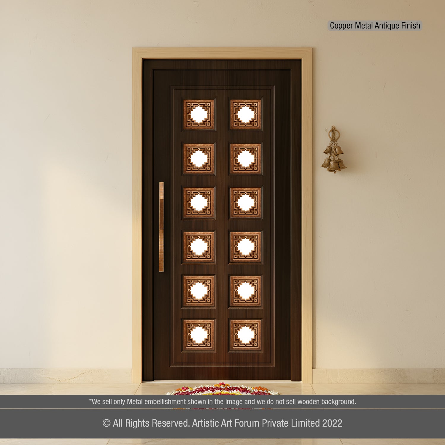 Bell Accessories For Pooja Door Design | For Pooja Room Design