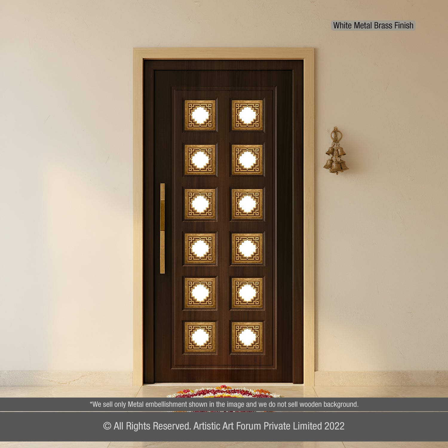 Bell Accessories For Pooja Door Design | For Pooja Room Design