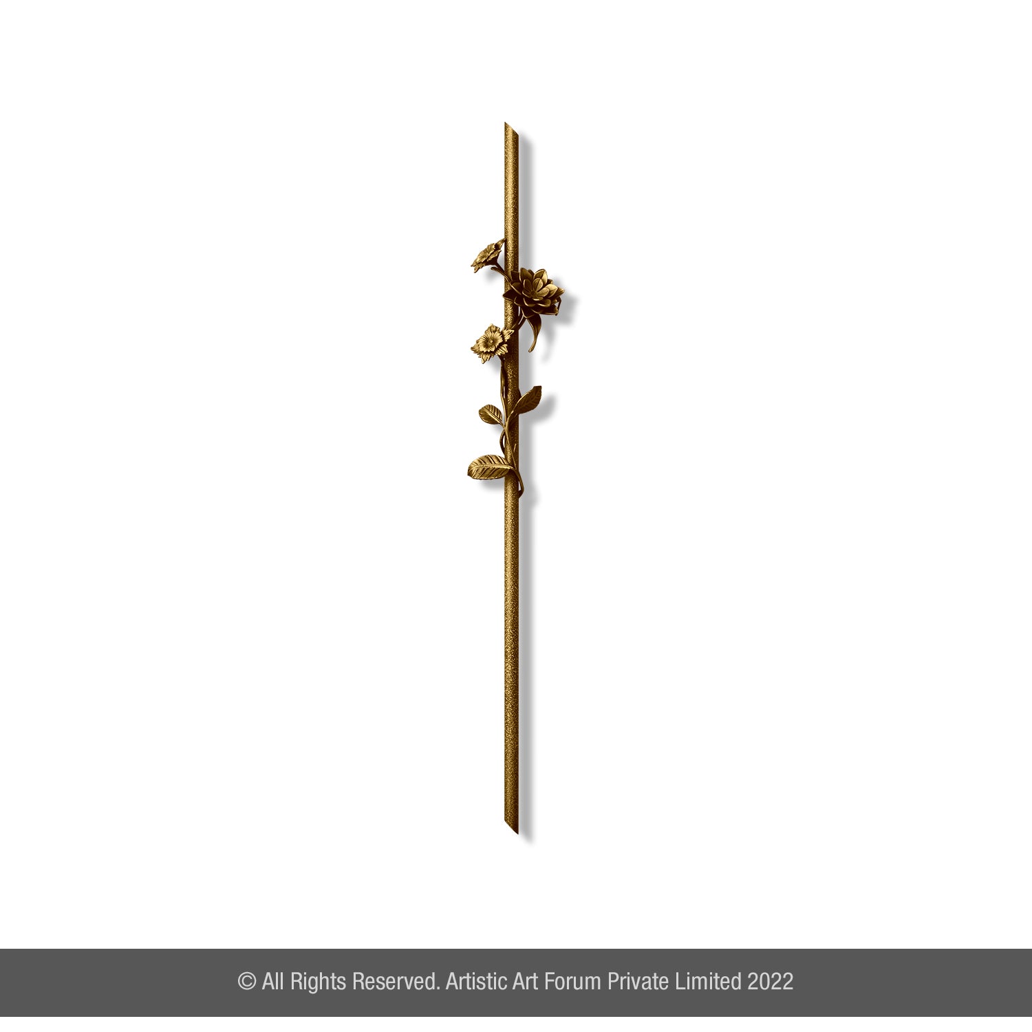 Floral Design Brass Large handle for Main Door