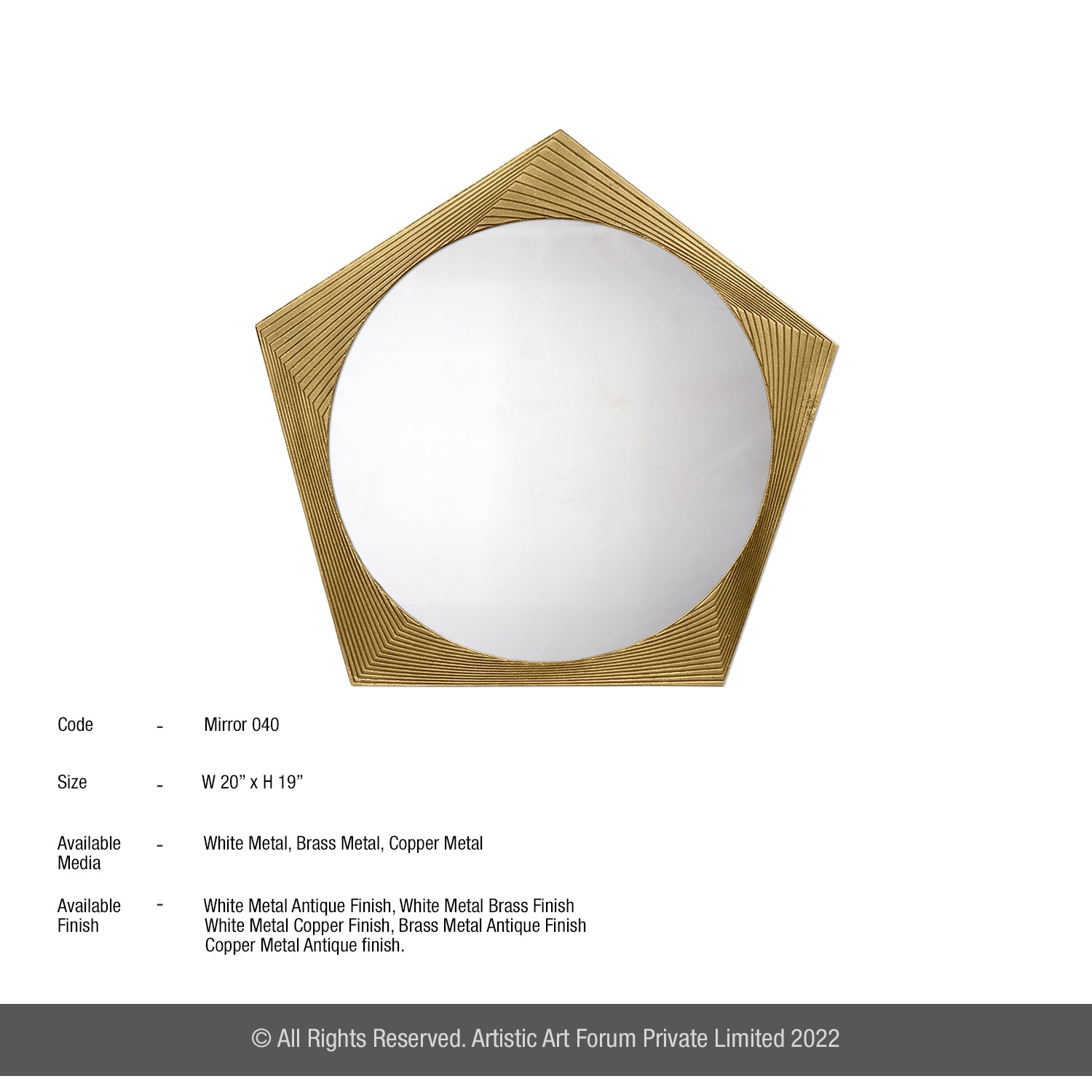 Pentagon Shape Mirror