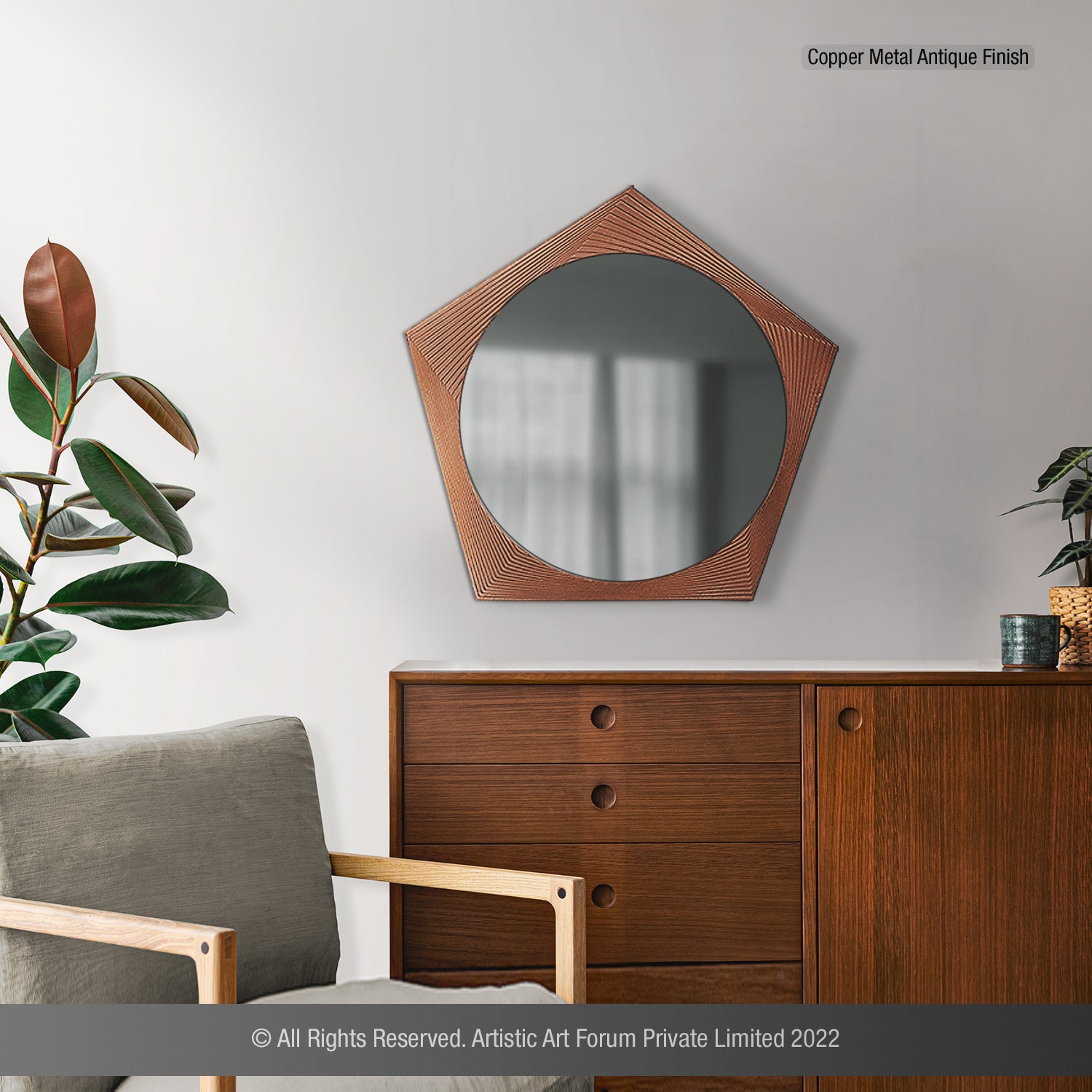 Pentagon Shape Mirror