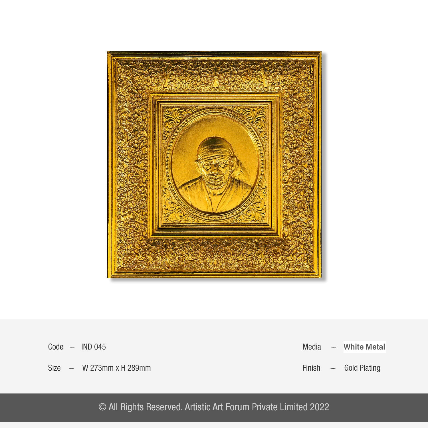 premium Sai Baba wall decor metal finish