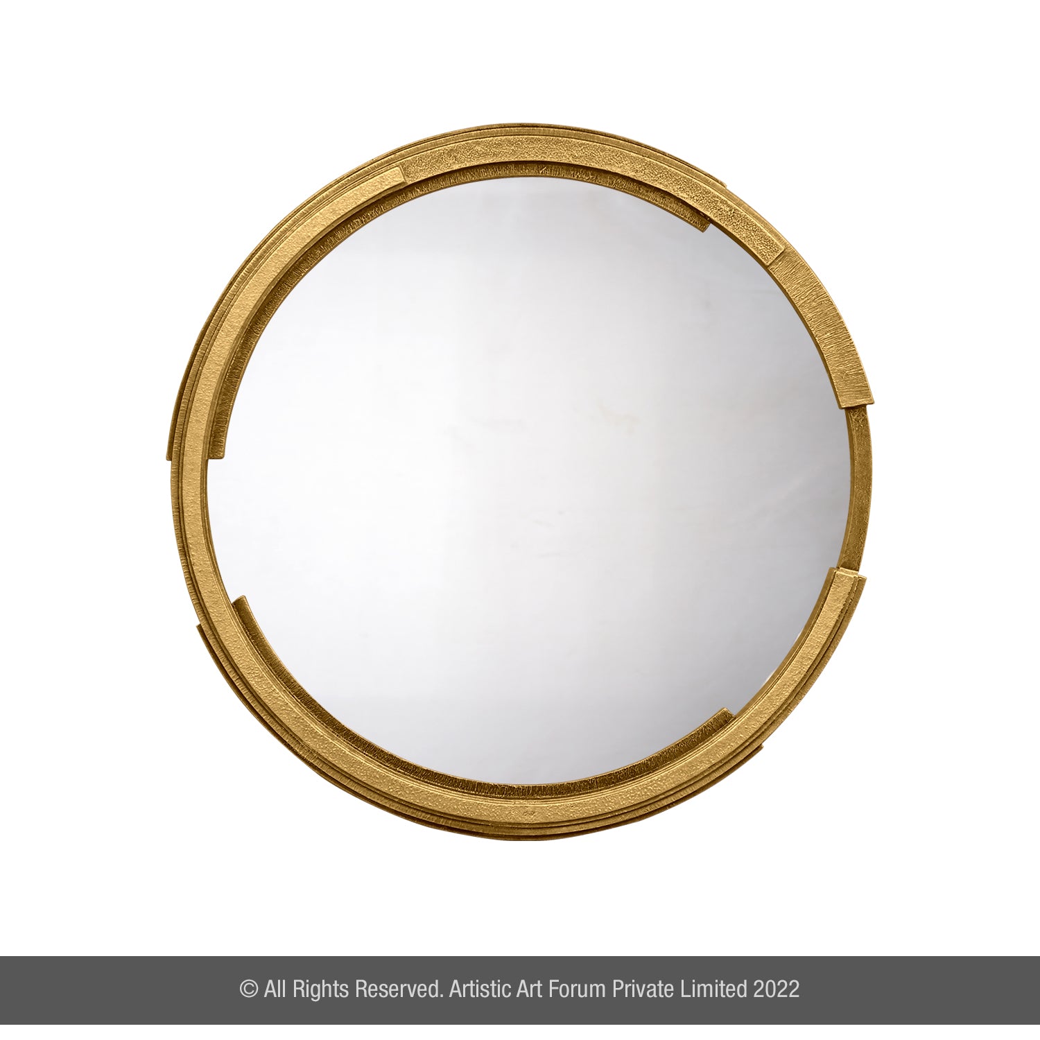 Antique brass mirror with vintage finish for classic wall decor