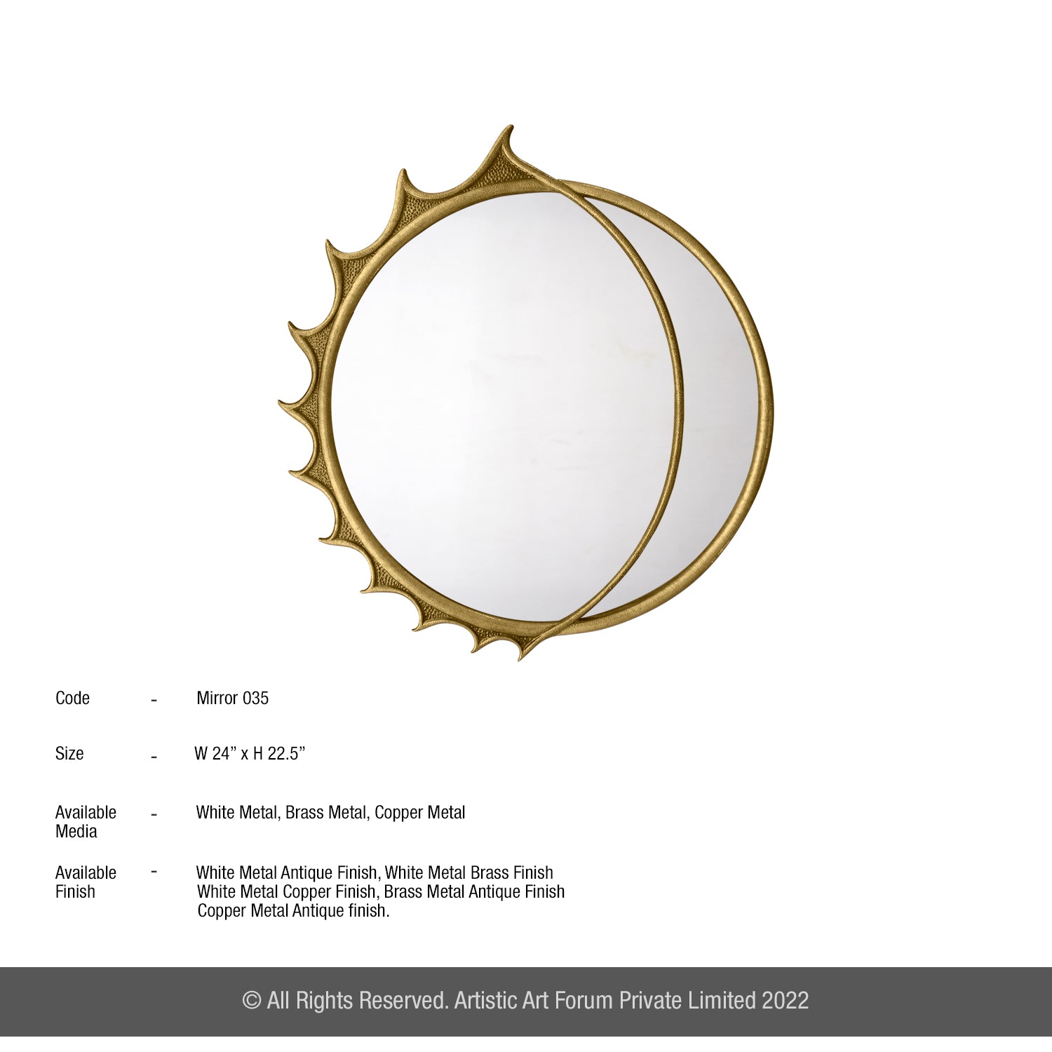 Artistick wall mirror for home decor with stylish and elegant design