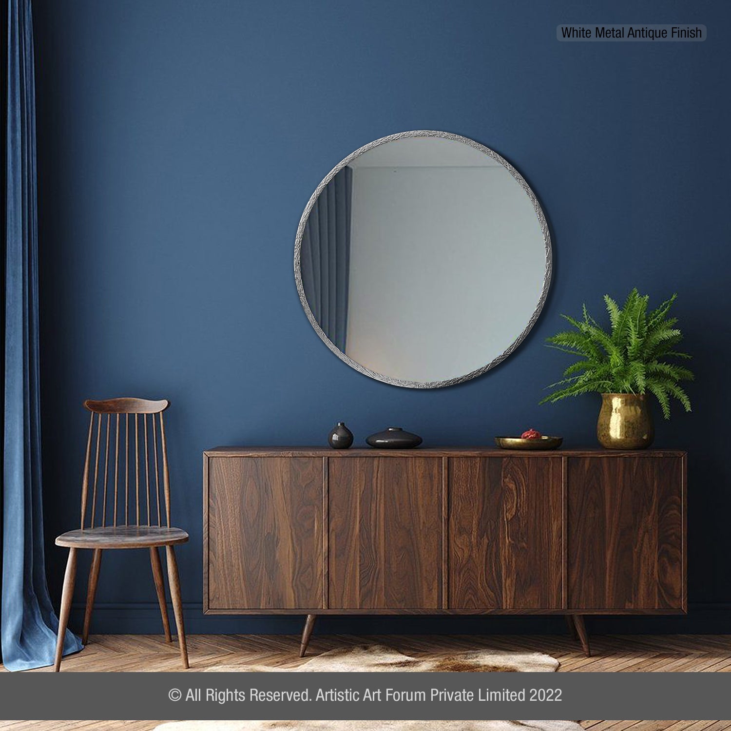 Simple wall mirror for bedroom decor with clean and minimal design