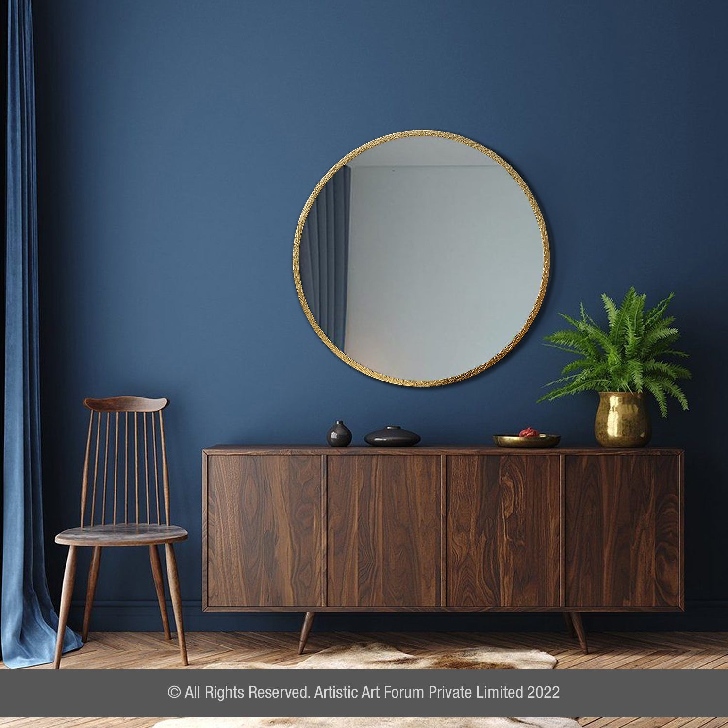 Simple wall mirror for bedroom decor with clean and minimal design