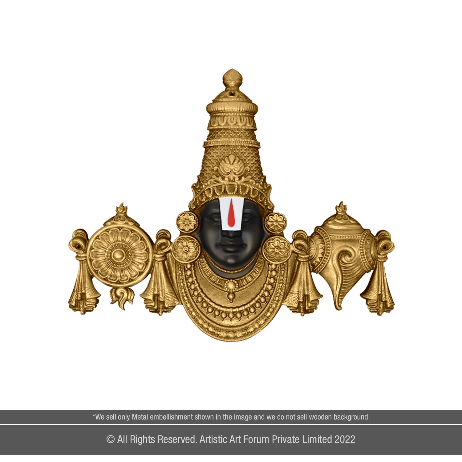 Brass Tirupati Balaji Face Wall Hanging | Wall Decor for Home