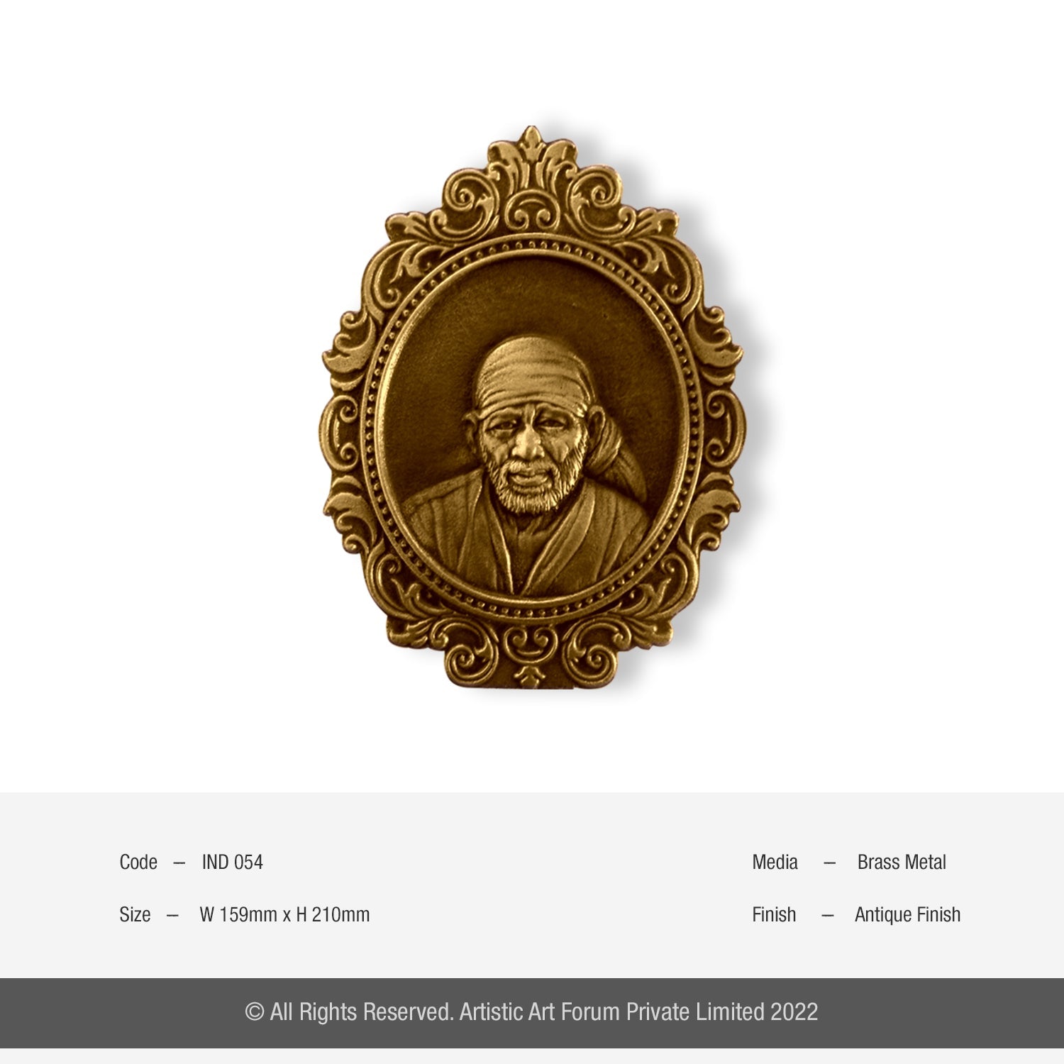brass Sai Baba idol for office desk decor