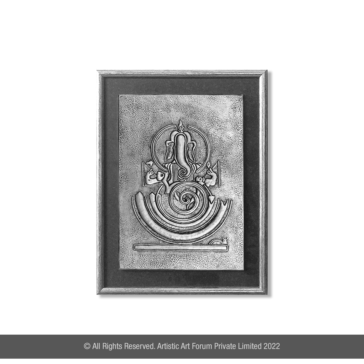 Conceptual Ganesha White Metal Antique Finish - Artistick's Online