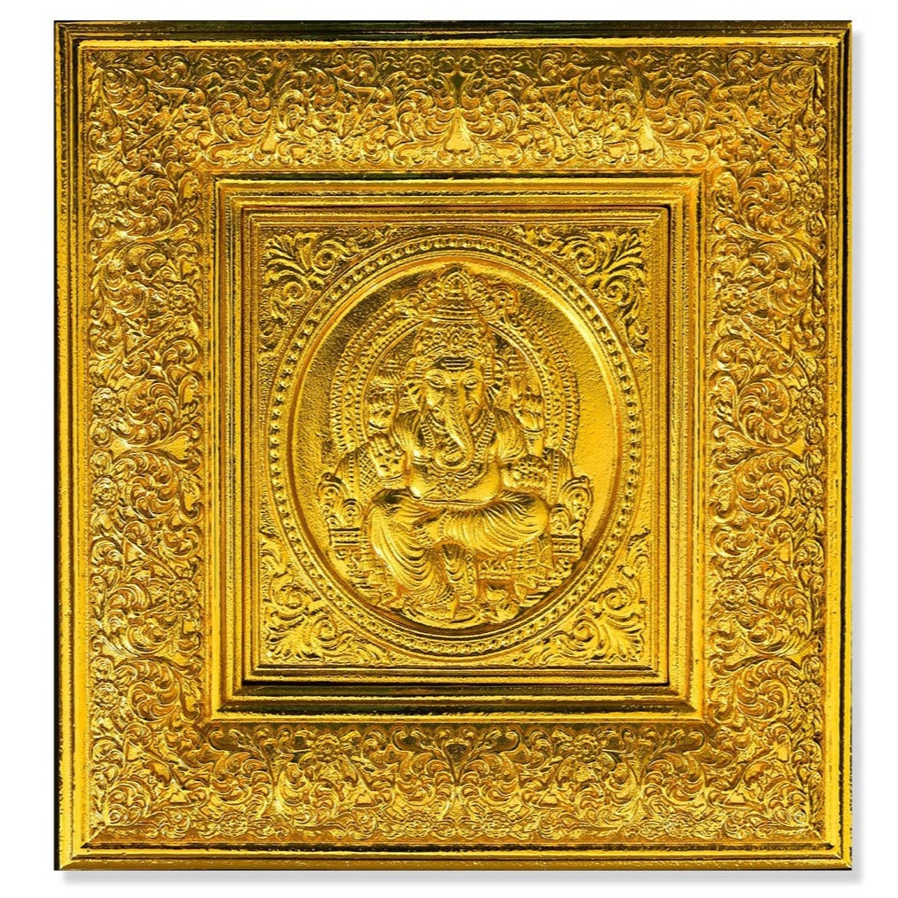 Ganpati gold wall hanging for living room