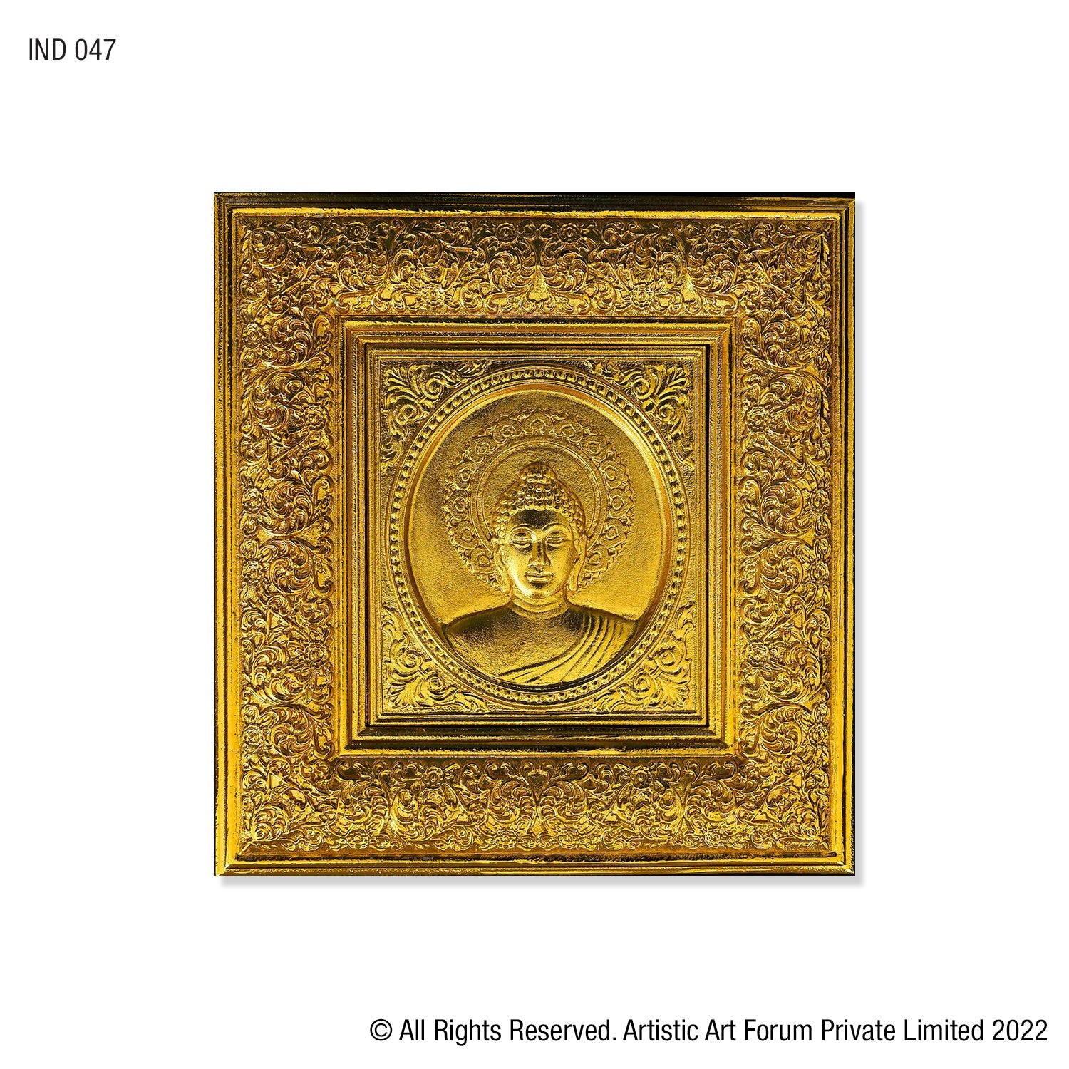 gold Buddha wall decor for meditation room