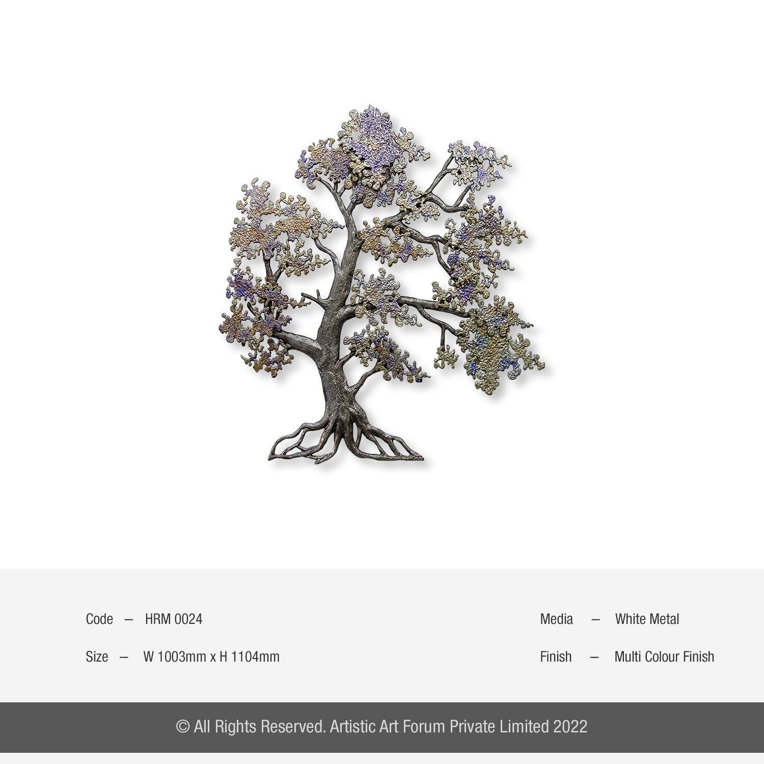 Foliage White metal antique finish - Artistick's Online