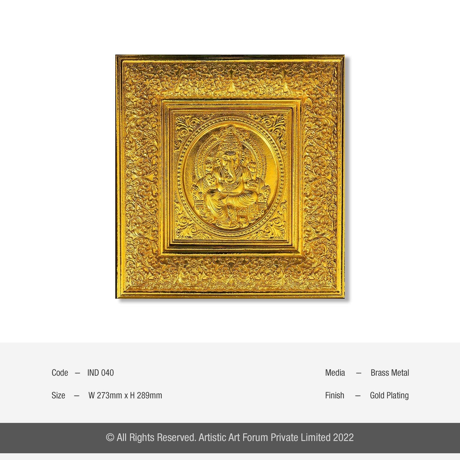 Ganesha WM gold Plated - Artistick's Online
