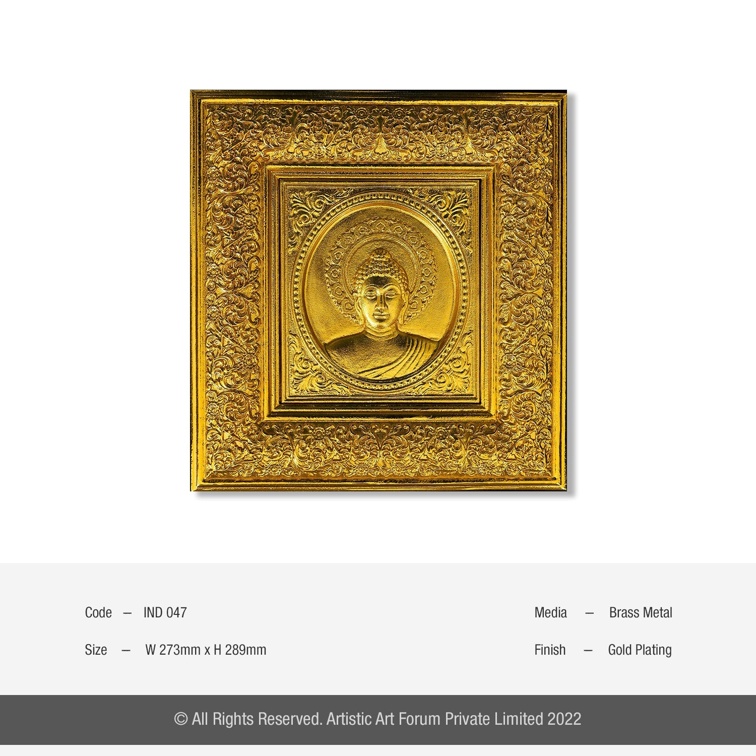 Budha Head WM gold Plated - Artistick's Online