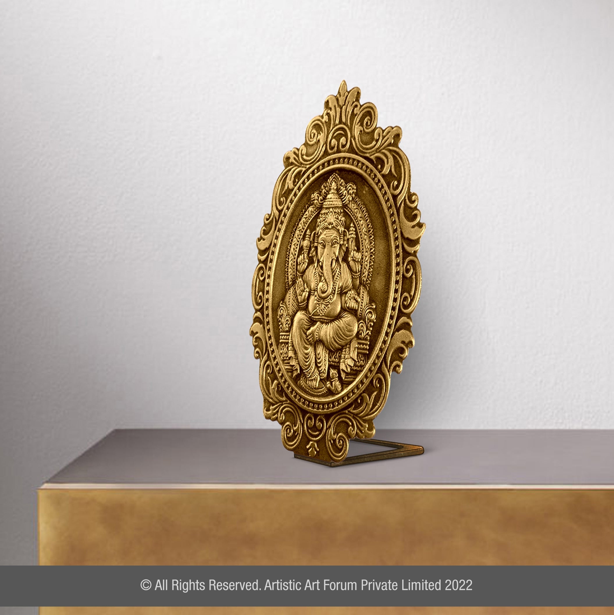 Ganesha Brass Metal Antique Finish - Artistick's Online