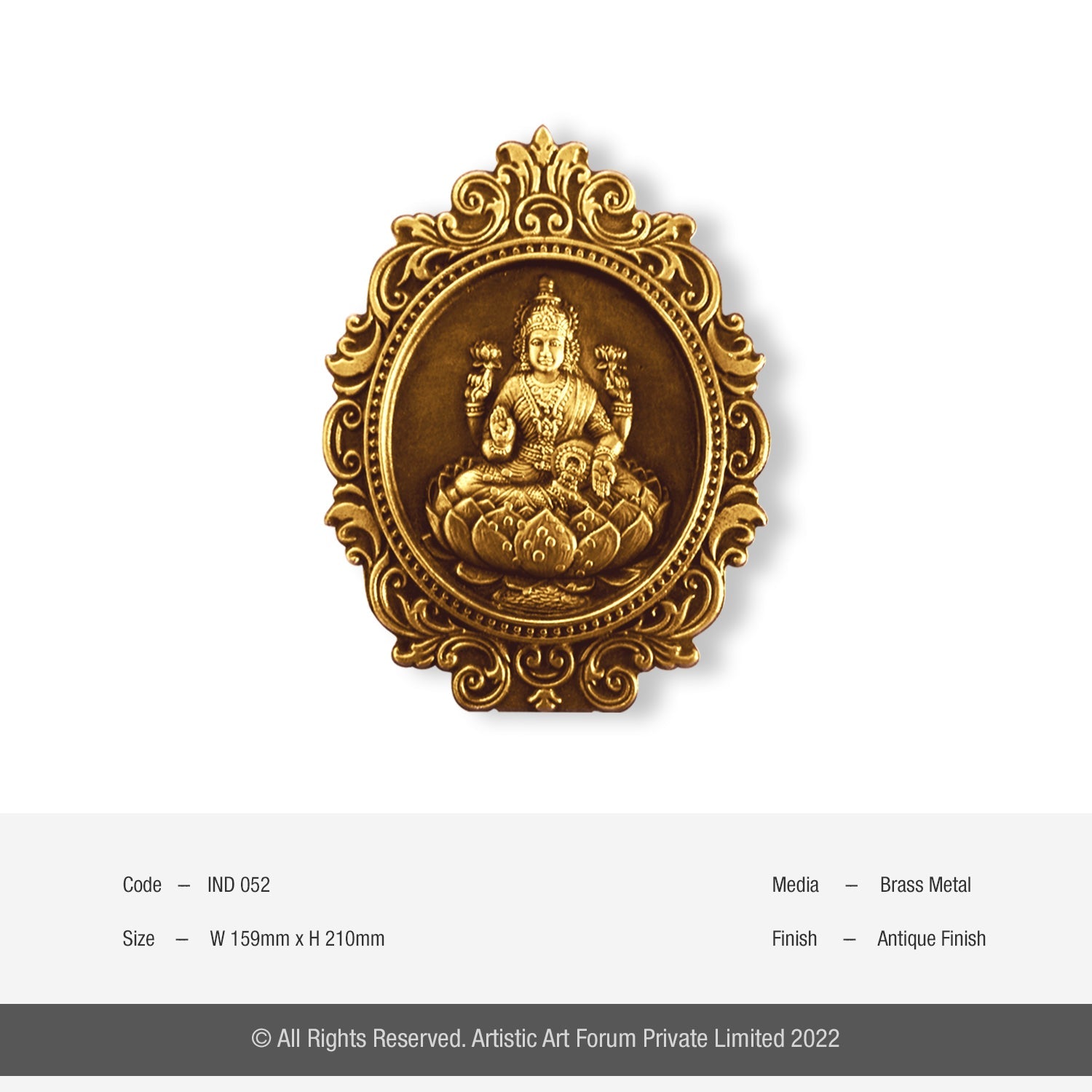 Lakshmi Brass Metal Antique Finish - Artistick's Online
