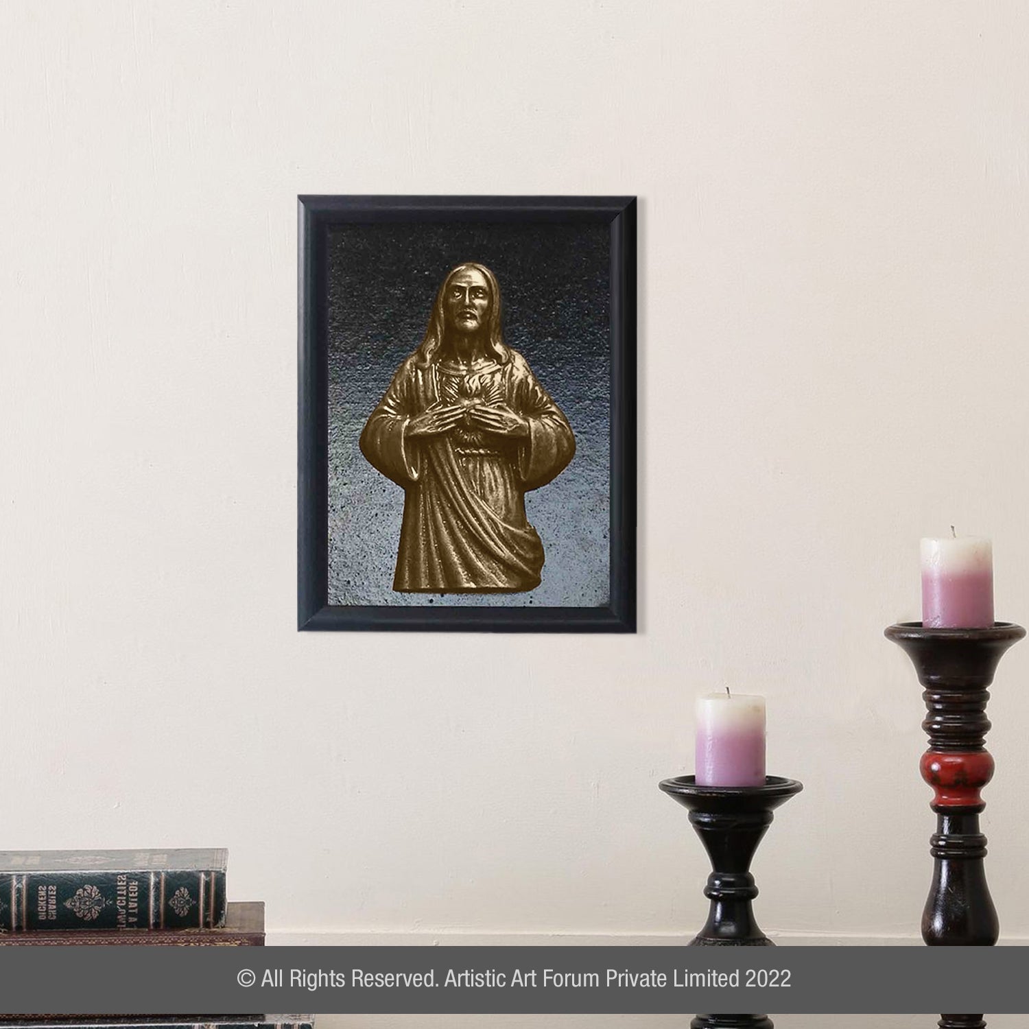brass Jesus Christ wall hanging decor for home